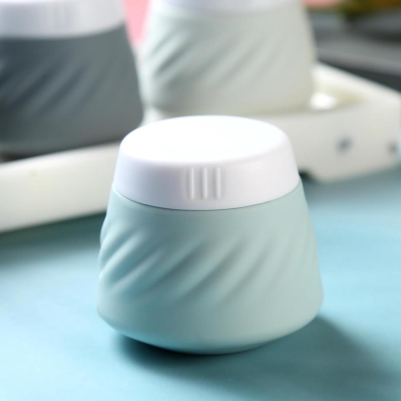 Alt view image 5 of 7 - Travel Containers for Toiletries Silicone Cream Jars TSA Approved Travel Size Containers with Clear Bag Leak-proof Travel Accessories with Lid for Cosmetic Face Body Hand Cream (4 Pack)