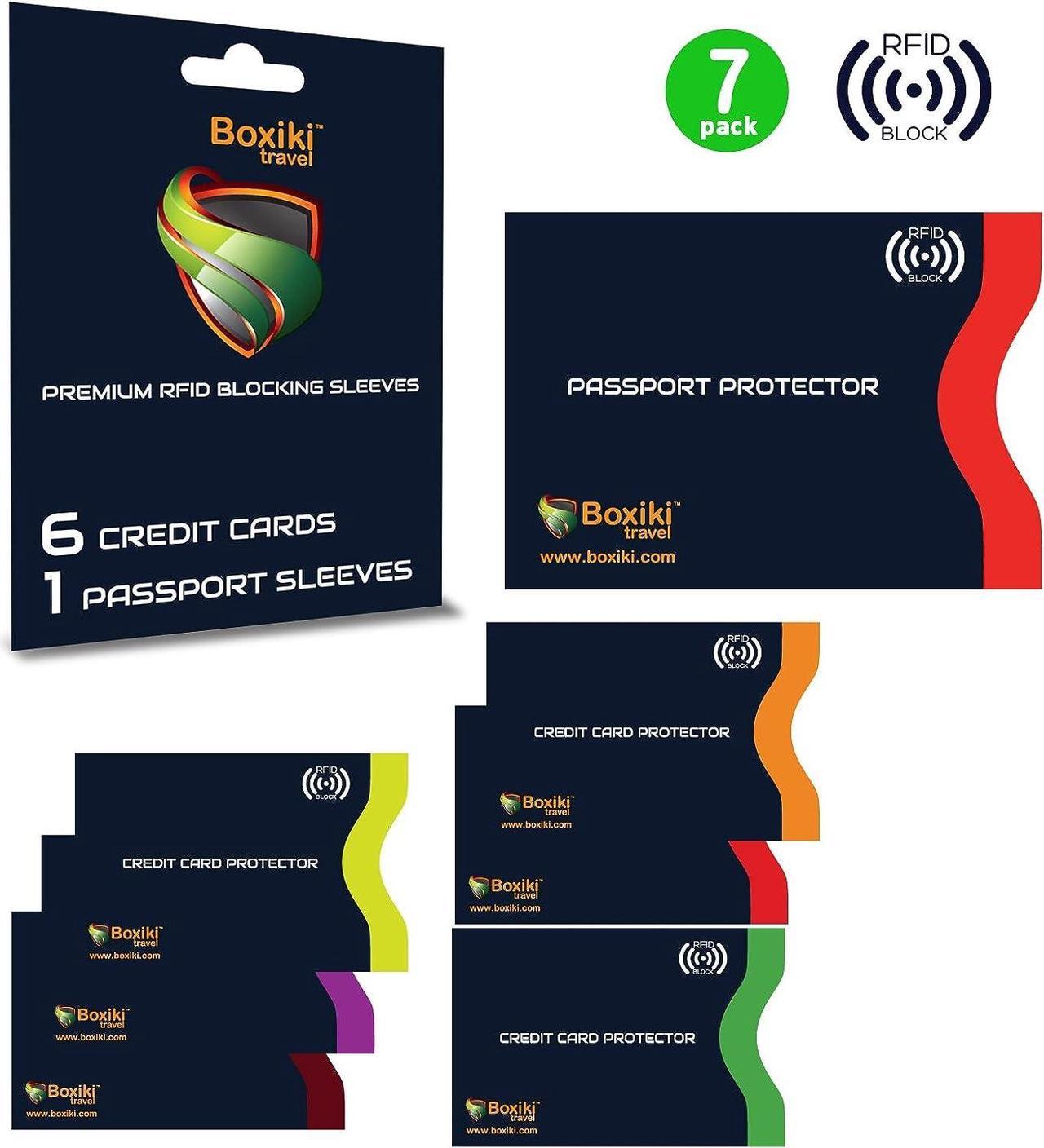 Alt view image 2 of 6 - RFID Blocking Sleeves Set with Color Coding | Identity Theft Prevention RFID Blocking Envelopes and Passport Covers