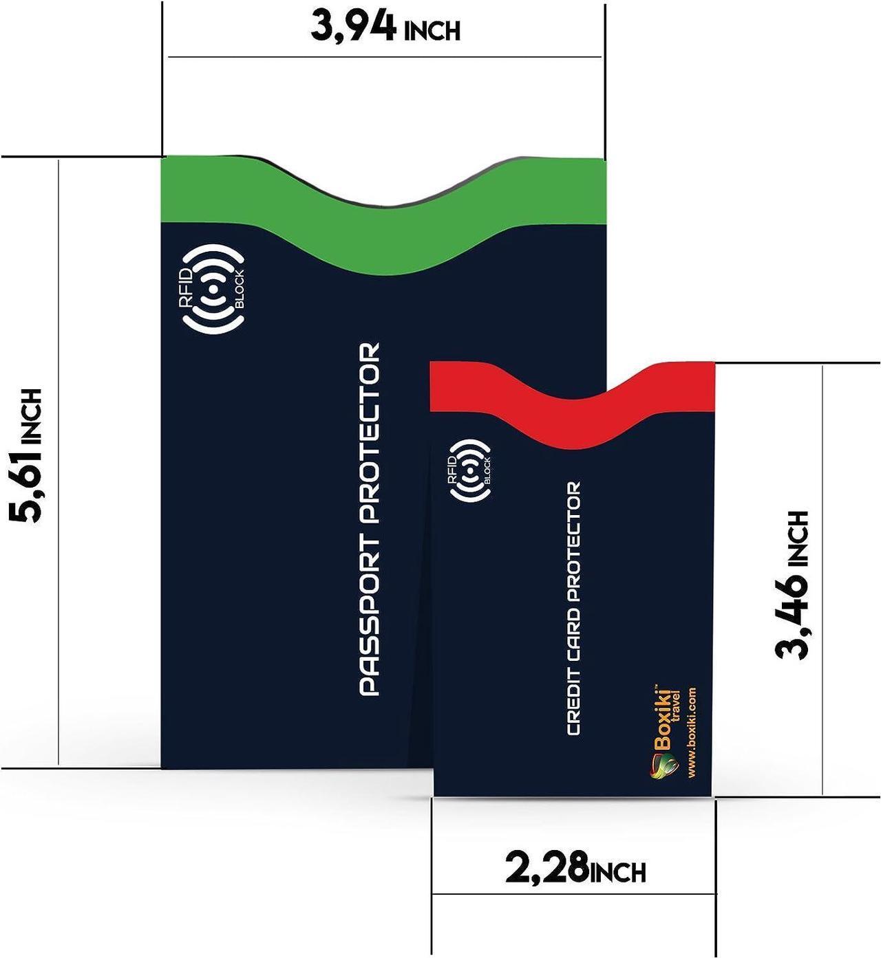 Alt view image 5 of 6 - RFID Blocking Sleeves Set with Color Coding | Identity Theft Prevention RFID Blocking Envelopes and Passport Covers