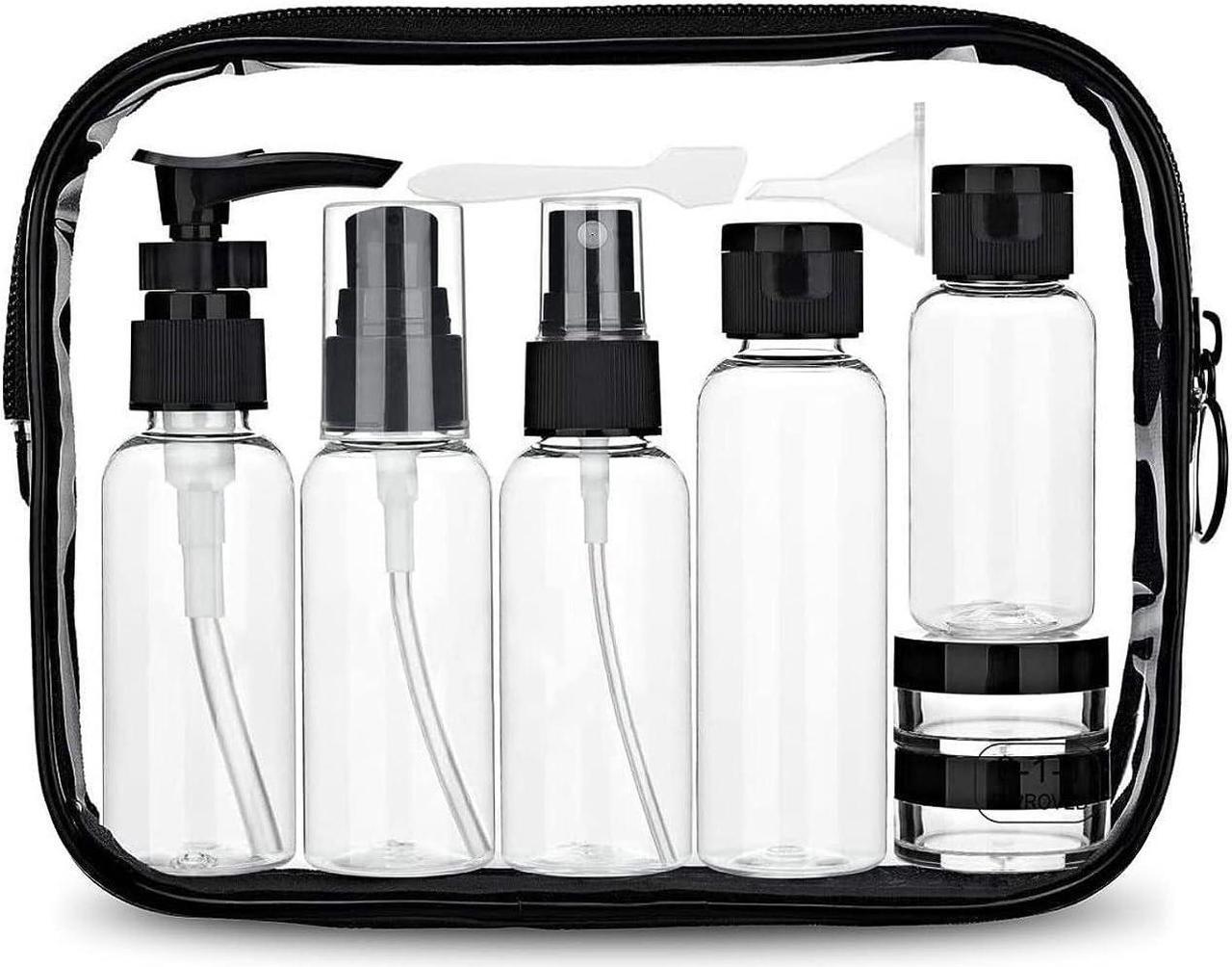 Main image of Travel Bottles Containers & Travel Size Toiletries Accessories Bottles with Toiletry Bag for Liquids Leak-Proof & TSA Approved Carry-on for Airplane - Women/Men (SET-A 12-in-1)