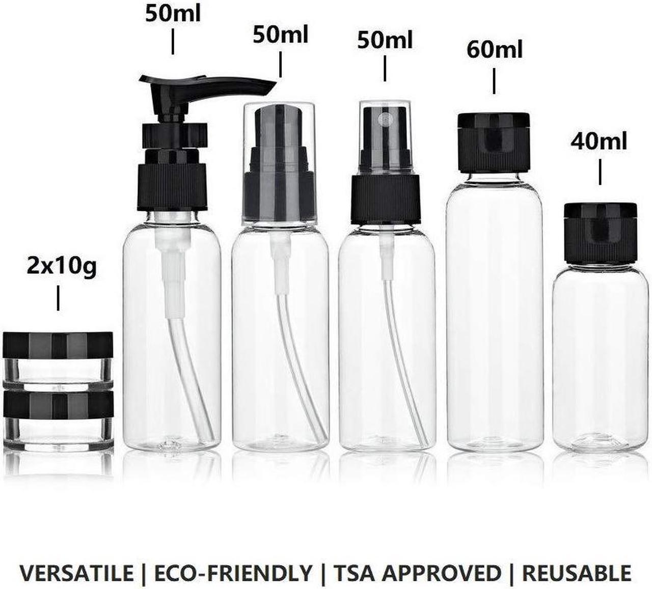 Alt view image 4 of 7 - Travel Bottles Containers & Travel Size Toiletries Accessories Bottles with Toiletry Bag for Liquids Leak-Proof & TSA Approved Carry-on for Airplane - Women/Men (SET-A 12-in-1)