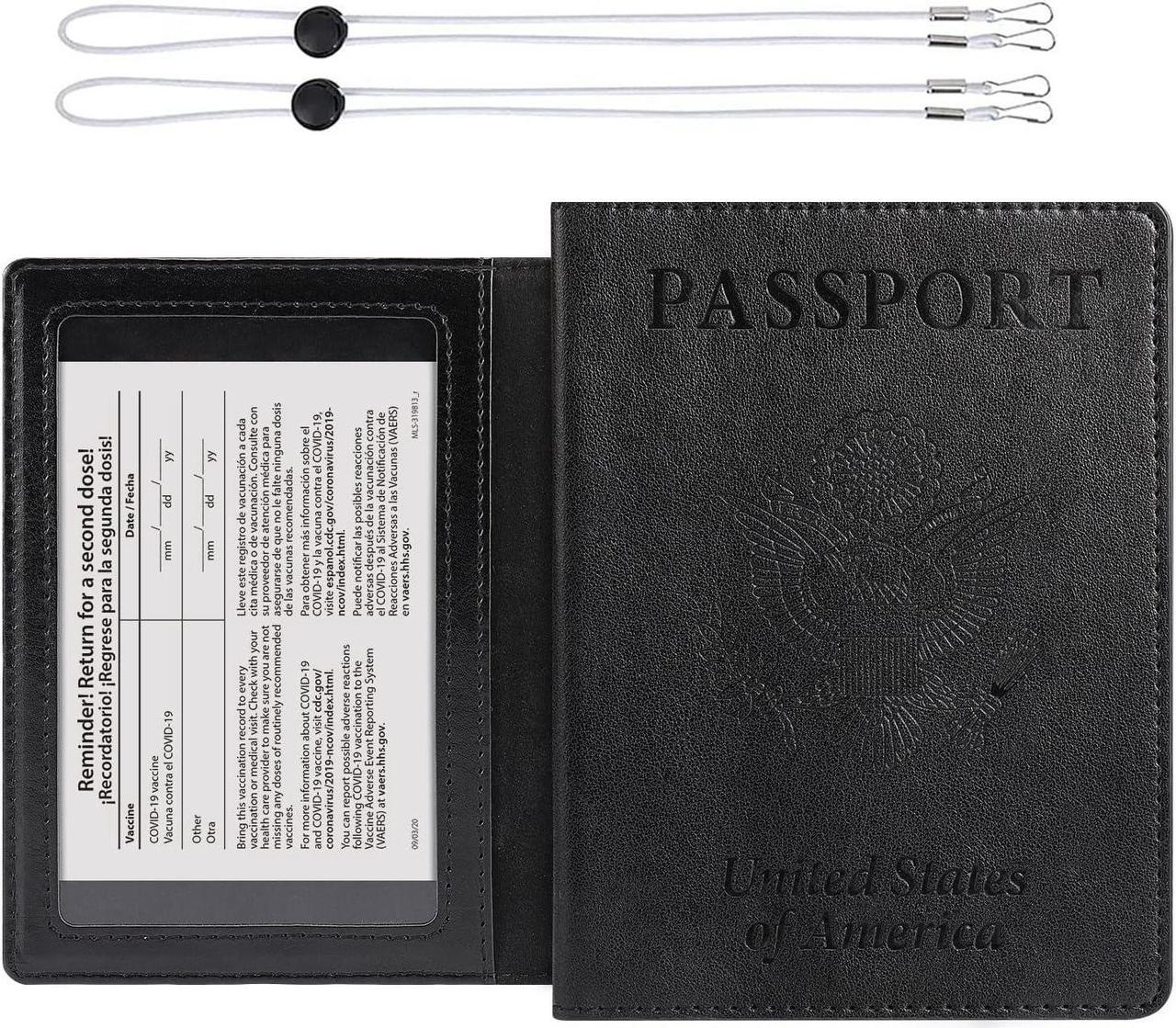 Alt view image 3 of 6 - Passport Holder Women Passport Wallet Travel Document Organizer Waterproof Cruise Accessories Travel Must Haves PU Leather Passport Cover for Women Men (Red/Pink/Black)