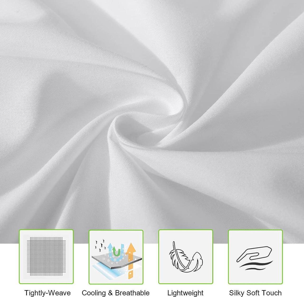 Alt view image 3 of 7 - White Queen Sheets Set 4 Piece Hotel Luxury Super Soft 1800 Series Microfiber Queen Bed Sheets Set-Wrinkle Free & Breathable-14 Deep Pocket Sheets for Queen Size Bed(Queen White)