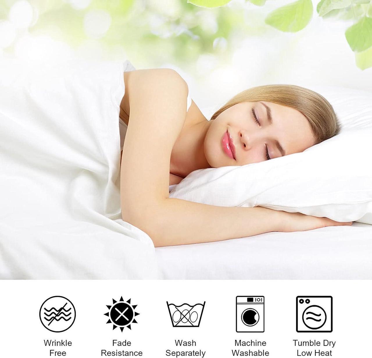 Alt view image 5 of 7 - White Queen Sheets Set 4 Piece Hotel Luxury Super Soft 1800 Series Microfiber Queen Bed Sheets Set-Wrinkle Free & Breathable-14 Deep Pocket Sheets for Queen Size Bed(Queen White)