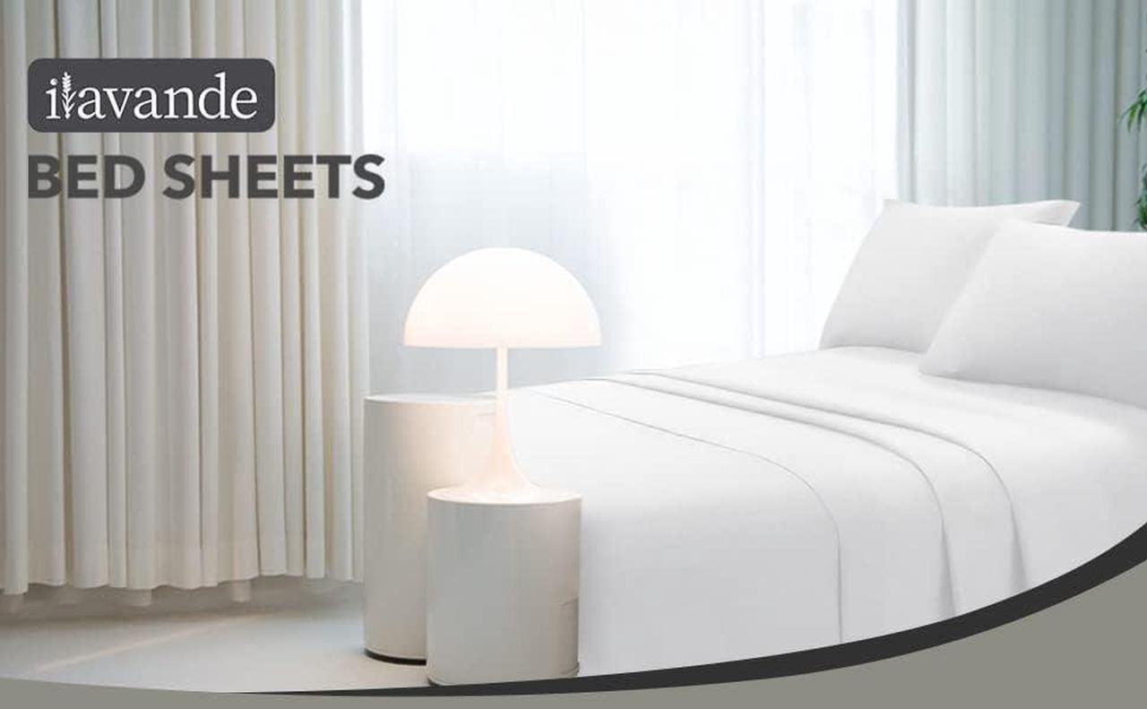 Alt view image 7 of 7 - White Queen Sheets Set 4 Piece Hotel Luxury Super Soft 1800 Series Microfiber Queen Bed Sheets Set-Wrinkle Free & Breathable-14 Deep Pocket Sheets for Queen Size Bed(Queen White)