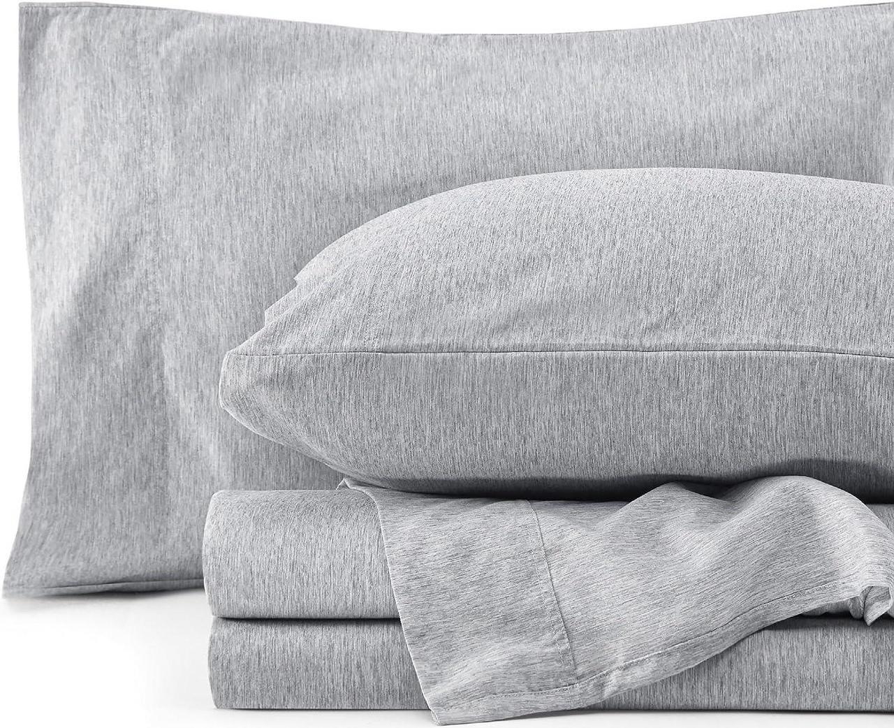 Main image of Deep Pocket Queen Sheet Set - Ultra Soft Cationic Dyed Air Mattress Sheets Fits Mattresses Up to 24 Thick Breathable Hotel Luxury Bed Sheets - 4 Pieces Bedding Sheets & Pillowcases Grey