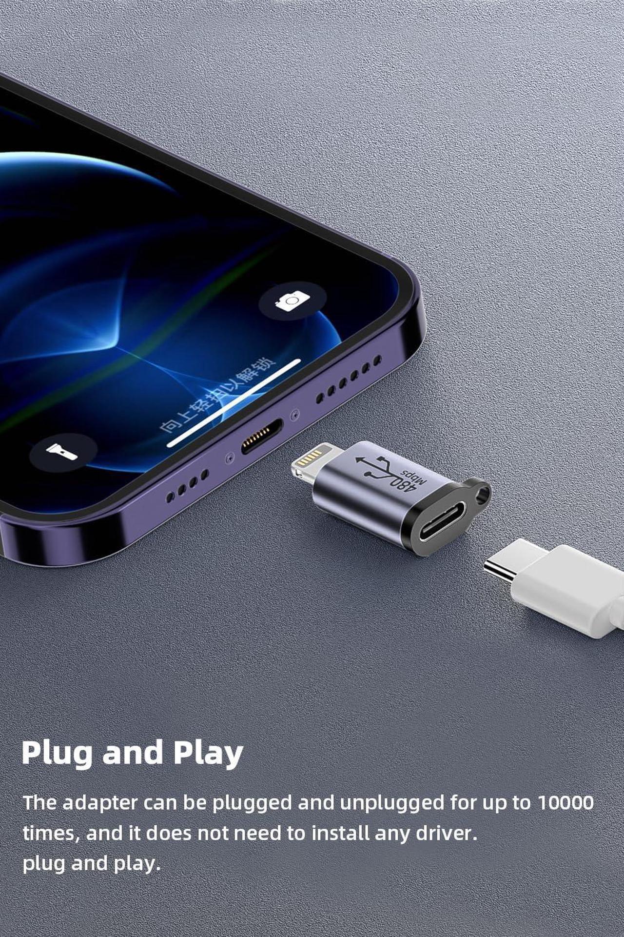 Alt view image 4 of 7 - USB C/Lightning to Micro USB Adapter Type C/Micro USB Female to Lightning Male Converter Micro USB/Lighting to USB C Extender USB C/Micro USB to Mini USB Connector (8 Pack)