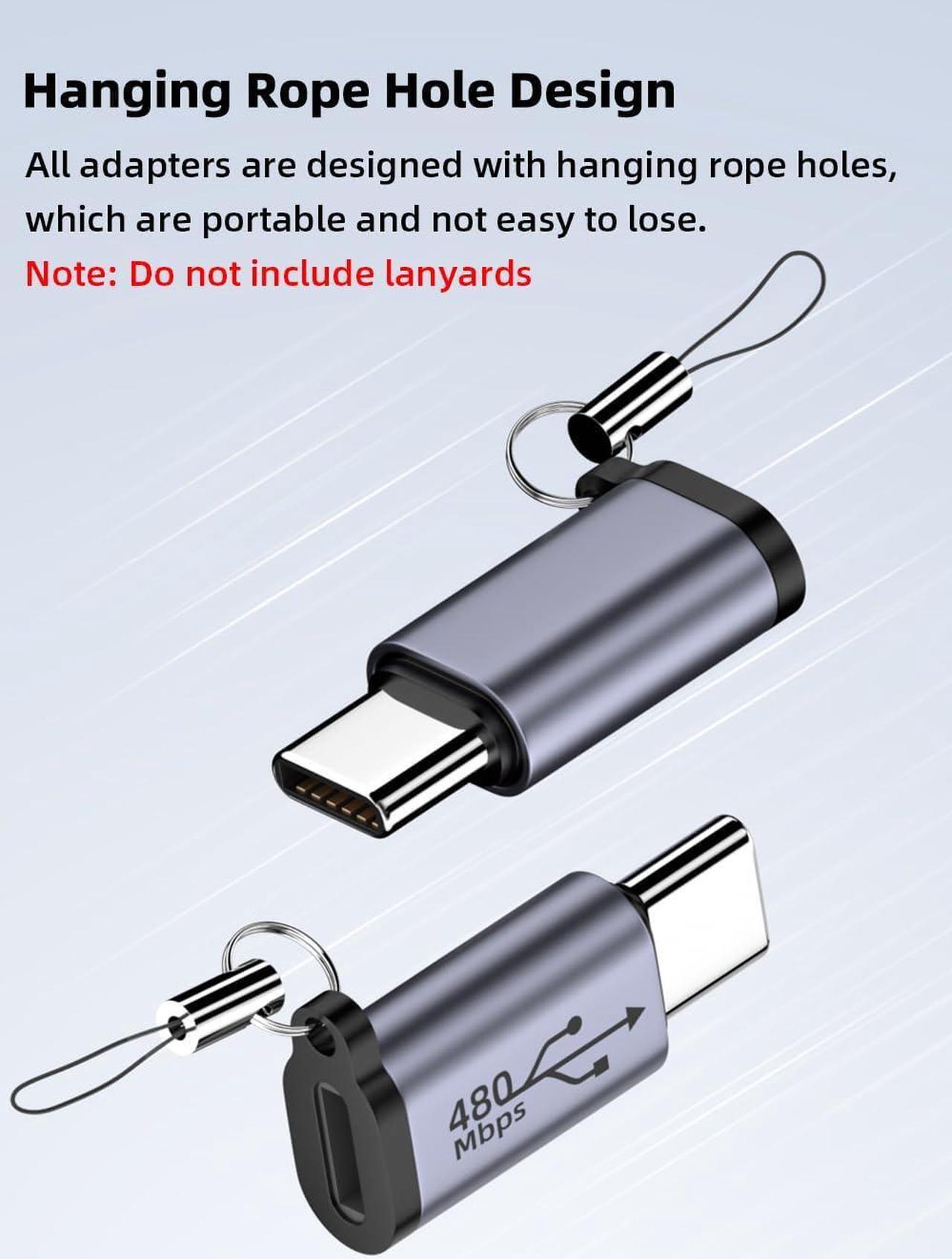 Alt view image 6 of 7 - USB C/Lightning to Micro USB Adapter Type C/Micro USB Female to Lightning Male Converter Micro USB/Lighting to USB C Extender USB C/Micro USB to Mini USB Connector (8 Pack)