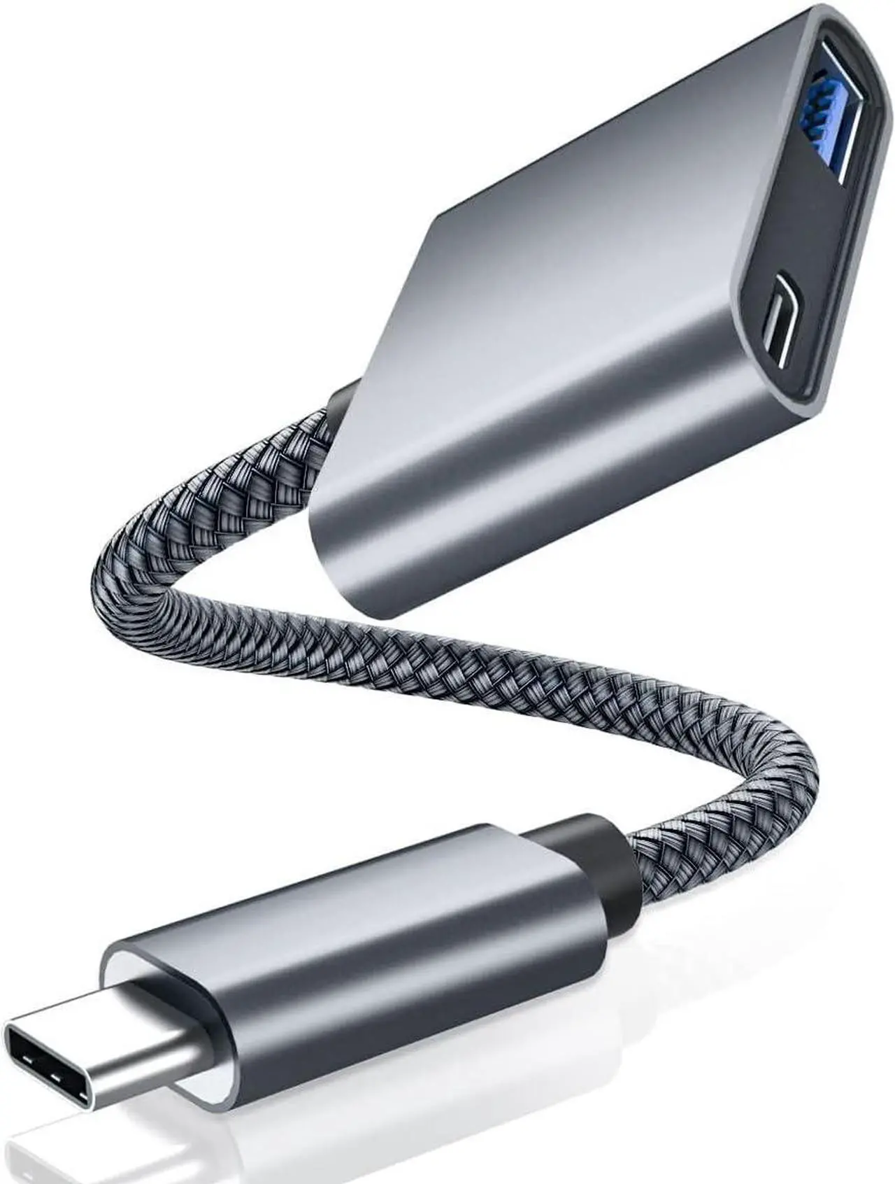 Main image of USB C OTG Cable Camera Adapter with Power Supply Type C to 60W PD Charging and USB 3.0 Splitter Charger Thunderbolt 3 for Google TV Chromecast 2020 MacBook iPad Pro Air 4 5 Mini 6 S21 S22