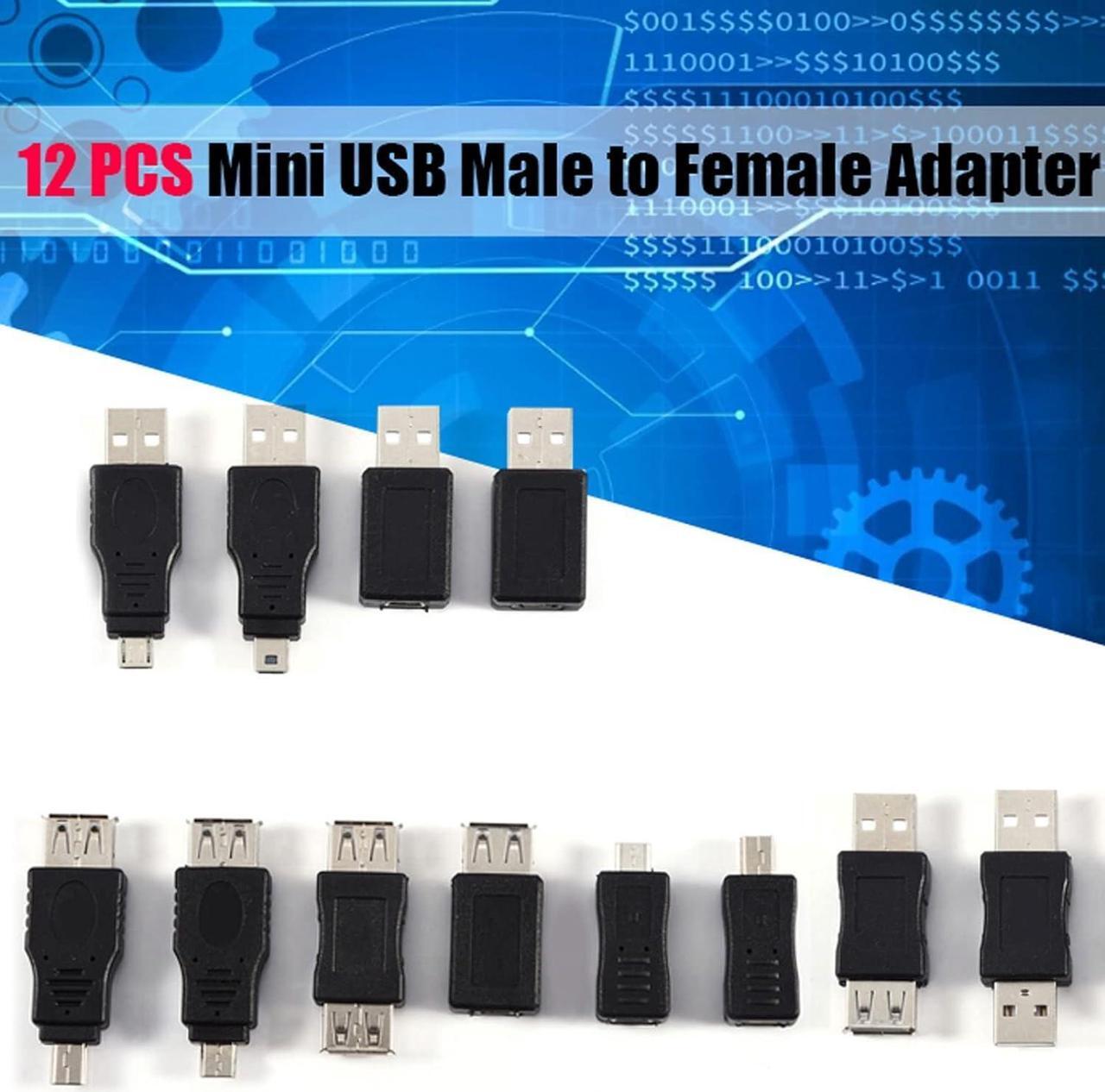 Alt view image 4 of 7 - 12PCS USB OTG Adapter Multiple USB2.0 Male to Female Adapter Micro USB Converter Adapter Kit for Computer Tablet PC Mobile Phone