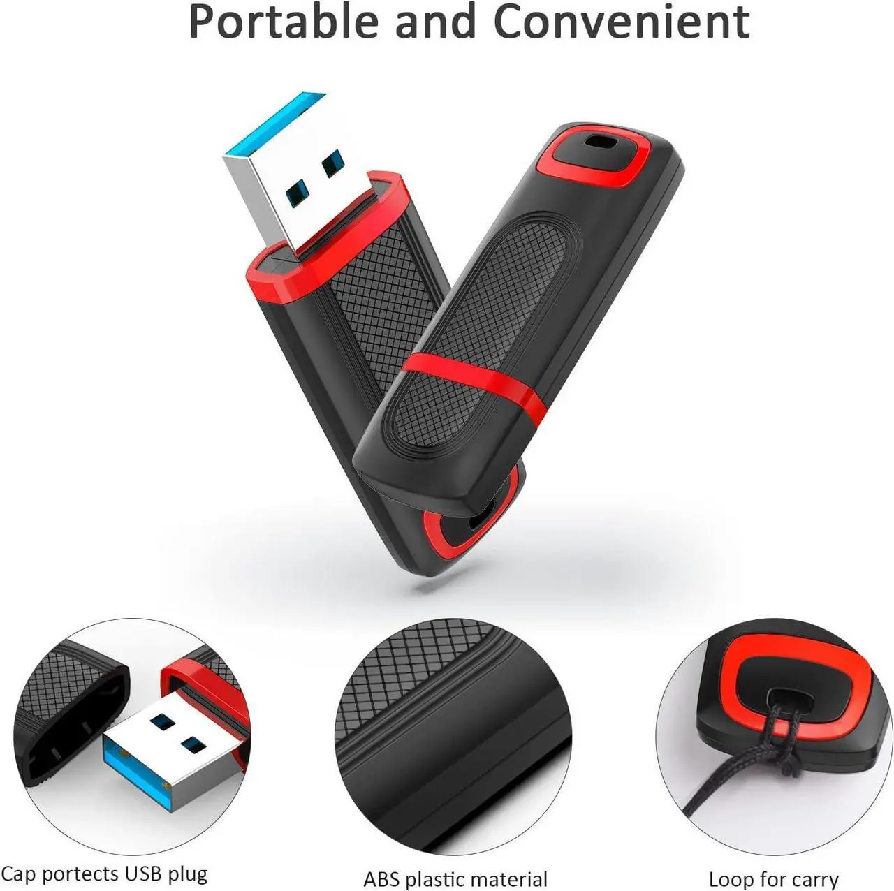 Alt view image 3 of 6 - 64GB USB Flash Drive 3 Pack 64GB USB 3.0 Flash Drive Memory Stick Thumb Drives Jump Drive Pen Drive with LED Indicator for PC Laptop Computer(64G 3Pack)