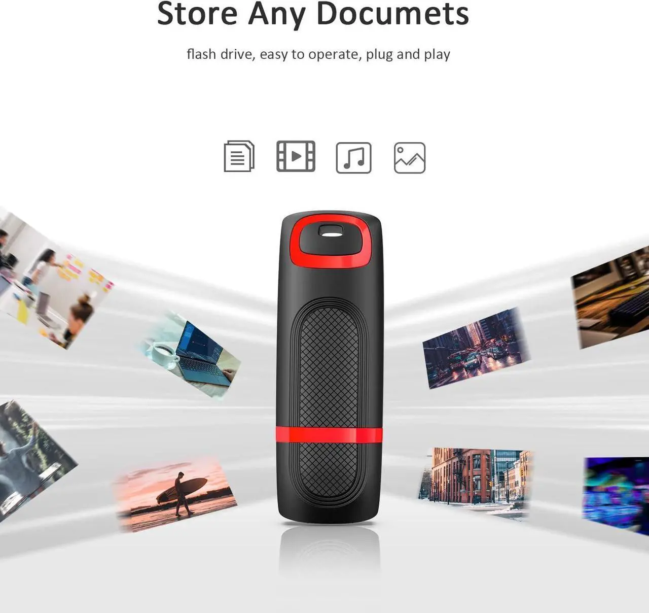 Alt view image 5 of 6 - 64GB USB Flash Drive 3 Pack 64GB USB 3.0 Flash Drive Memory Stick Thumb Drives Jump Drive Pen Drive with LED Indicator for PC Laptop Computer(64G 3Pack)