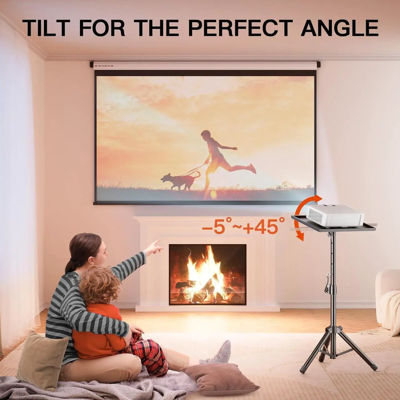 Alt view image 2 of 7 - Projector Stand Laptop Stand with Adjustable Height 22 to 36 inch Projector Mount as DJ Racks/Projector Tripod Stand/Laptop Floor Stand for Office Home Stage or Studio-AMPS01