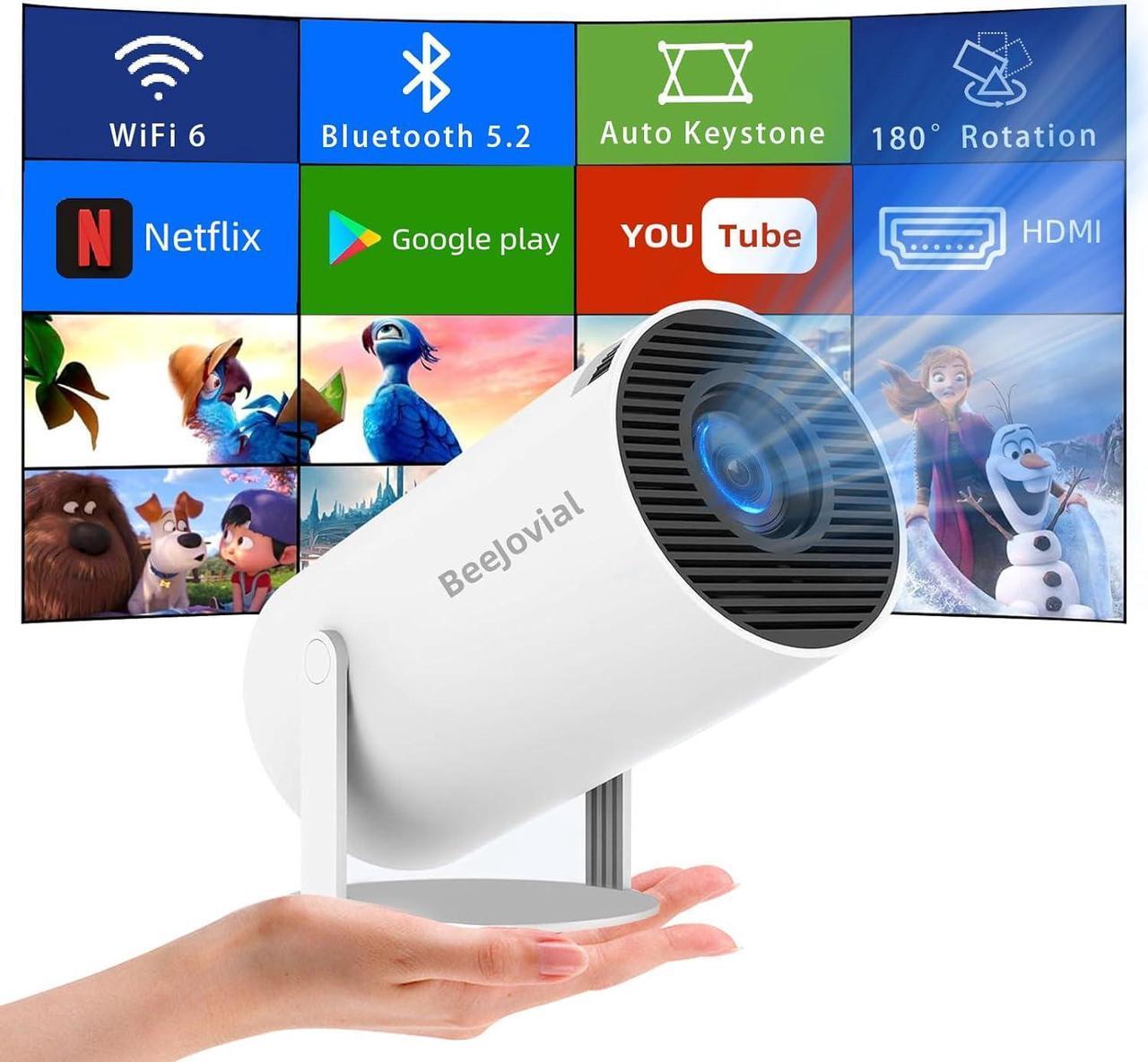 Main image of Portable Projector WiFi Bluetooth: Auto Keystone Mini projector for IOS Android Phone Laptop TV Stick HDMI USB