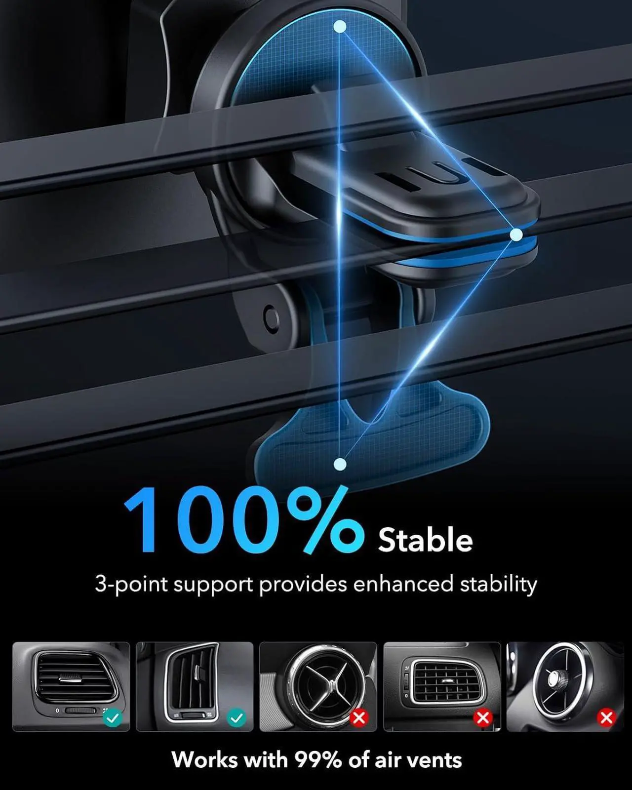Alt view image 5 of 7 - for MagSafe Car Mount Charger 15W Magnetic Wireless Car Charger Compatible with MagSafe Car Charger Air Vent Dashboard Phone Holder Mount for iPhone 16 15 14 13 12 Galaxy S25 Fast Charging