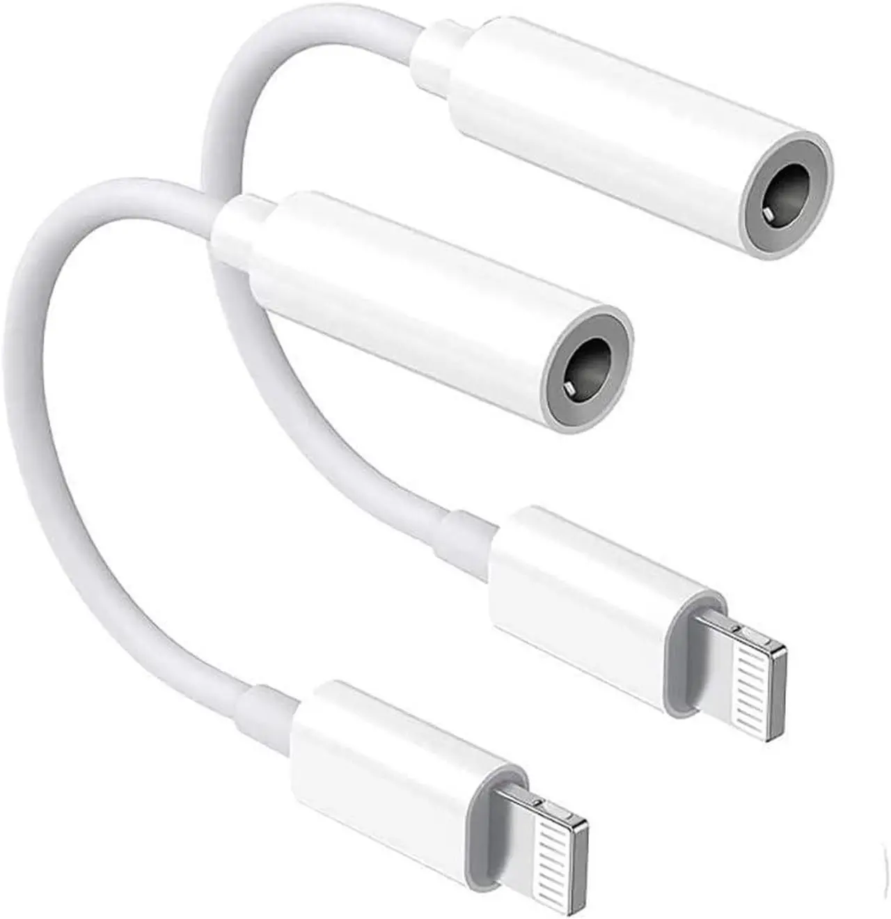 Alt view image 7 of 7 - MFi Certified 2 Pack Headphone Jack Adapter Lightning to 3.5mm Earphone Jack Adapter 3.5mm Audio Cord Adapter Dongle Compatible with iPhone 14 Pro13 12 11 XS XR X 8 7 iPad iPod