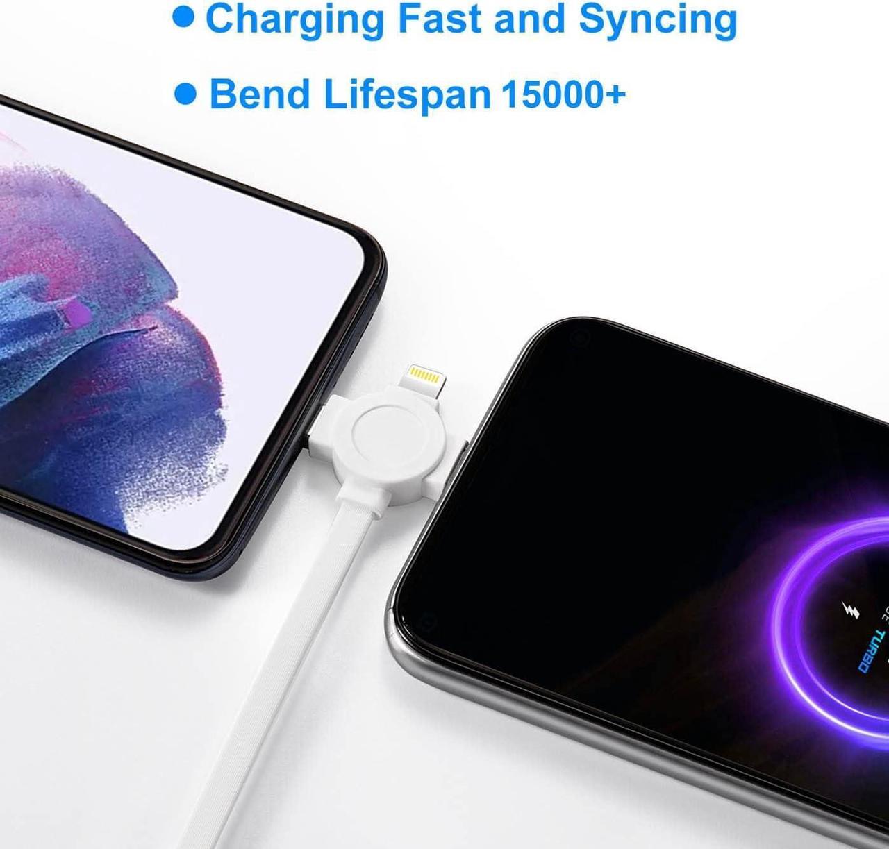 Alt view image 2 of 7 - Retractable Multiple Charging Cable 3 in 1 with Mobile Phone/Type C/Micro USB Port for Cellphone/Galaxy S9/S8/S7/Hawei and More