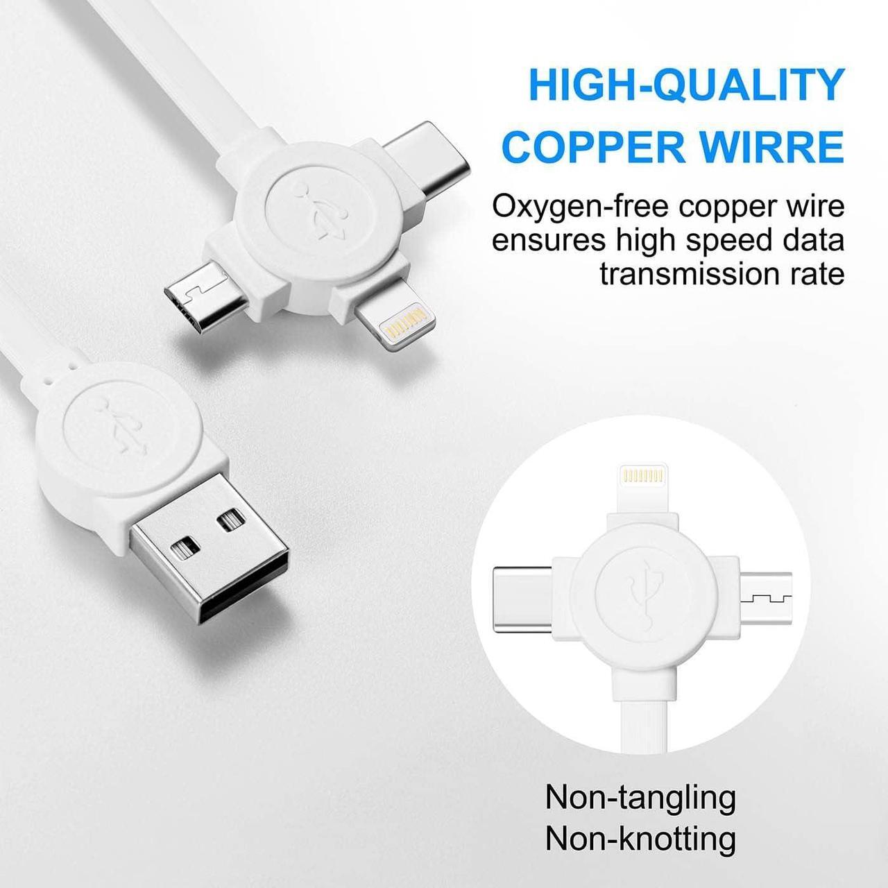 Alt view image 6 of 7 - Retractable Multiple Charging Cable 3 in 1 with Mobile Phone/Type C/Micro USB Port for Cellphone/Galaxy S9/S8/S7/Hawei and More