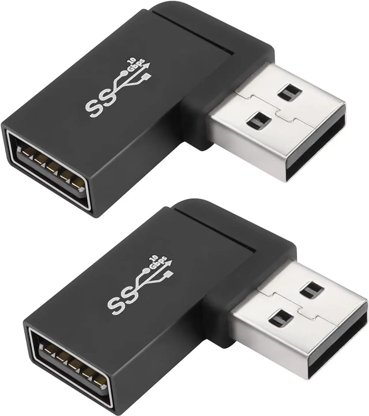 Main image of 90Angle USB 3.1 Adapter 10Gbps USB 3.1 Male to Female Right Angle Connector USB A 3.1 L-Angle Converter Coupler Support Data Transfer OTG 3A Charging 2Pcs(Right Angle Side Bend)