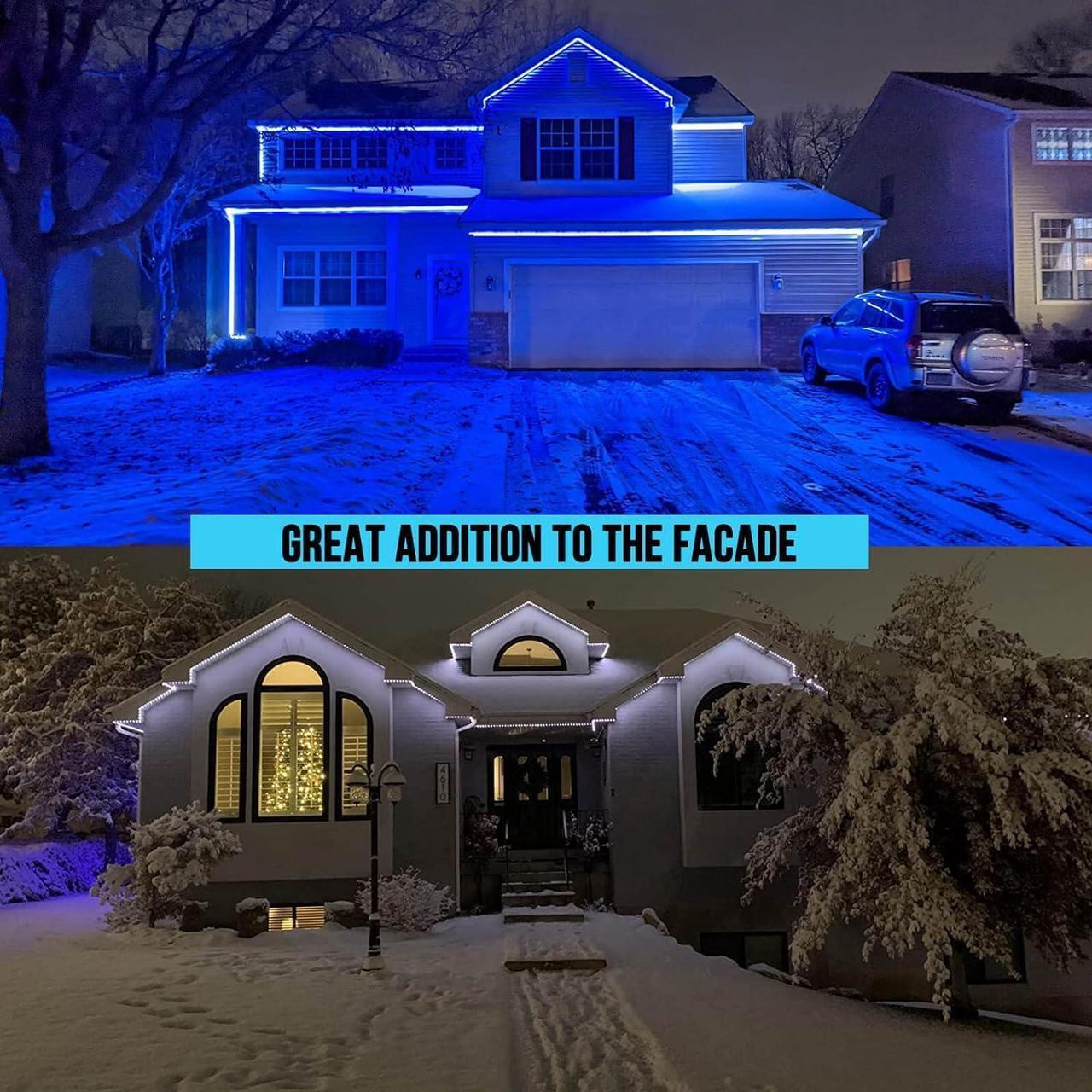 Alt view image 7 of 7 - 200ft Outdoor Led Strip Lights Waterproof IP68 with Self-Adhesive Low Voltage 24V Heavy Duty Color Changing Music Sync Wireless Remote & App Control