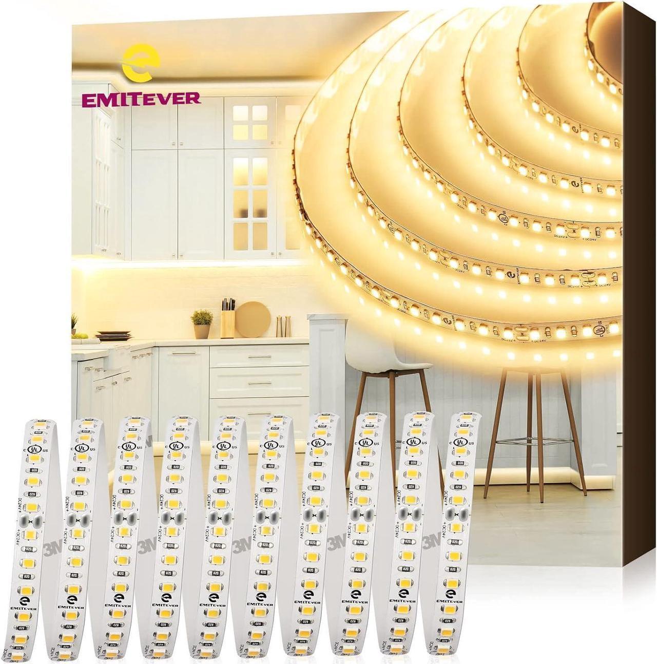 Main image of LED Strip Lights 3000K UL 24V LED Tape Light Warm White Ra 95+ IP30 32.8ft 2.9W/ft 240+Lumens/ft 1200LEDS/Spool UL Listed 5 Year Warranty (Power Supply Sold Separately)