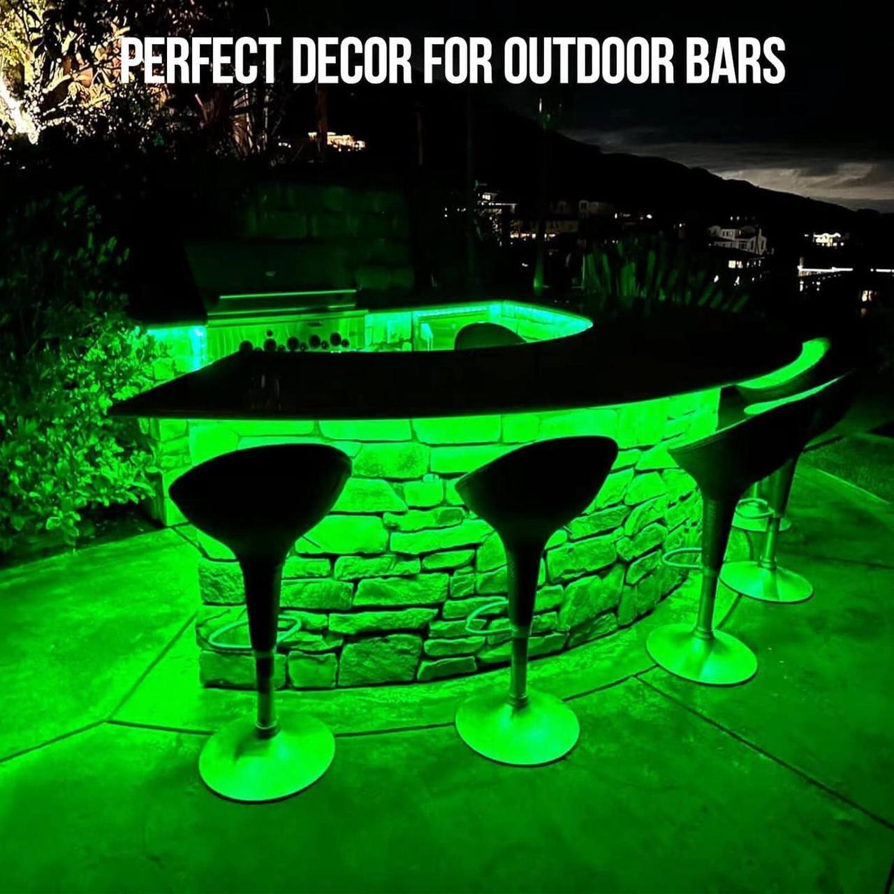 Alt view image 4 of 7 - 200ft Outdoor Led Strip Lights Waterproof IP68 with Self-Adhesive Low Voltage 24V Heavy Duty Color Changing Music Sync Wireless Remote & App Control