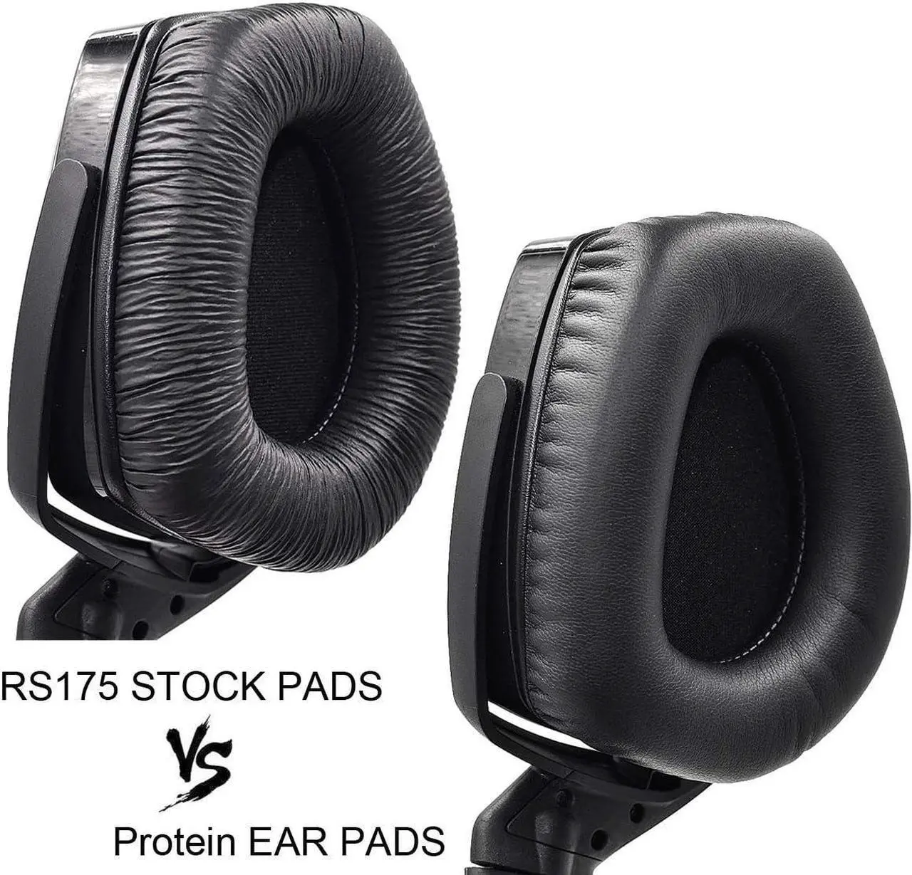 Alt view image 3 of 7 - RS165 175 185 195 Upgrade Quality Ear Pads Replacement Ear Cushion Foam Compatible with Sennheiser HDR RS165 RS175 RS185 RS195 RF Wireless Headphone Added Thicknes(Protein Leather)