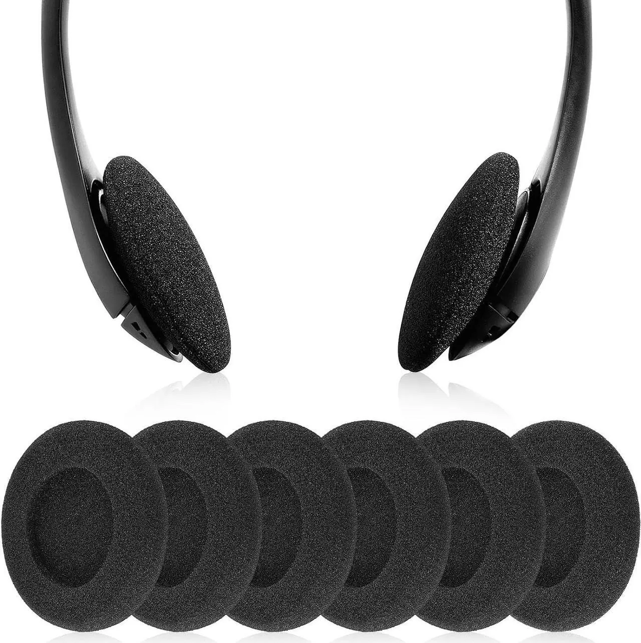 Main image of 3 Pairs Headphone Covers Ear Cushions Foam Replacement Earphone Ear Pad Headset Sponge Covers for Most Headphone Headsets 50mm