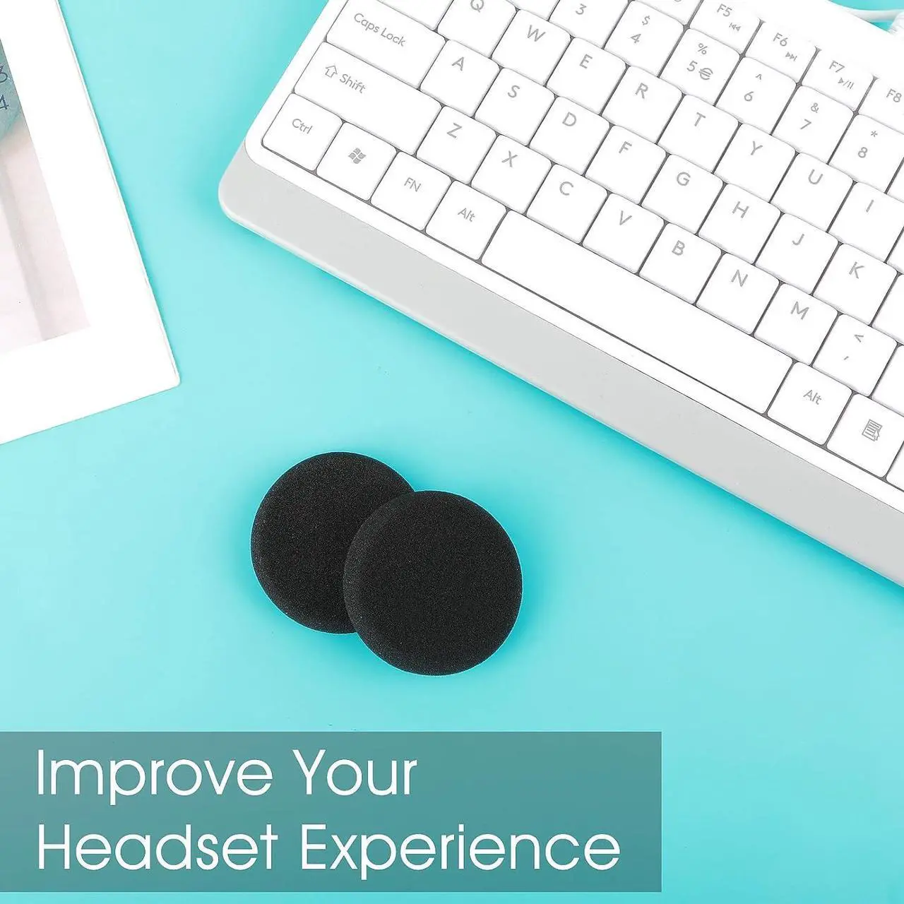 Alt view image 7 of 7 - 3 Pairs Headphone Covers Ear Cushions Foam Replacement Earphone Ear Pad Headset Sponge Covers for Most Headphone Headsets 50mm