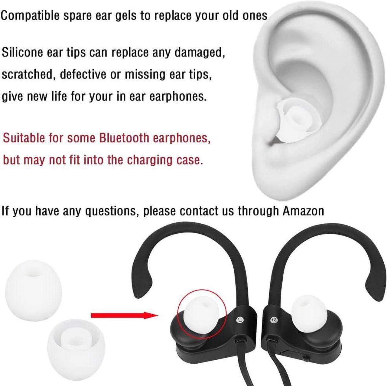 Alt view image 6 of 7 - 18 Pairs Silicone Ear Tips Replacement Earbud Tips for in- Ear Headphones Ear Covers (Inner Hole from 3.8mm-5.5mm Earphones) Earbud Replacement Tips Ear Bud Rubber Tips S M L