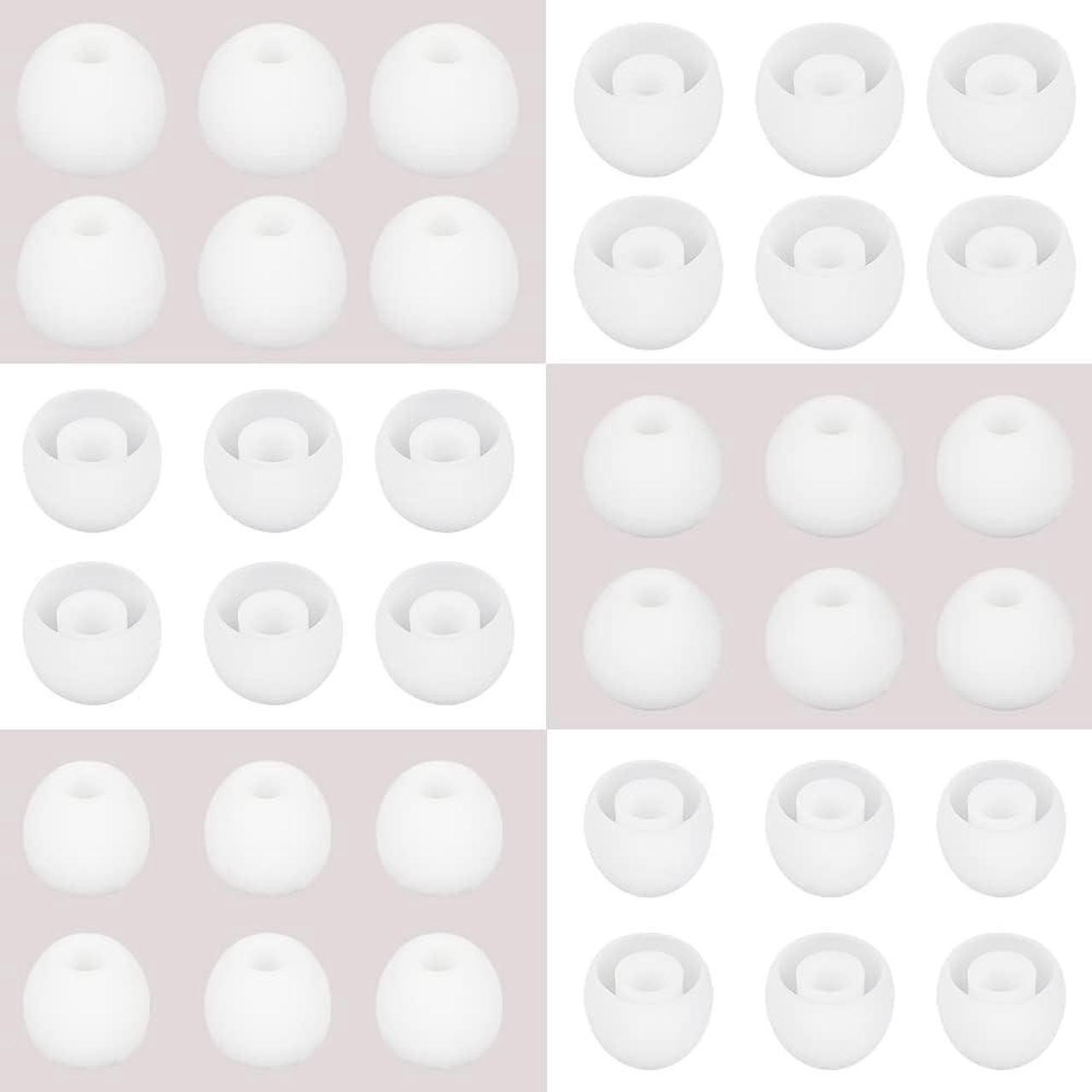 Alt view image 7 of 7 - 18 Pairs Silicone Ear Tips Replacement Earbud Tips for in- Ear Headphones Ear Covers (Inner Hole from 3.8mm-5.5mm Earphones) Earbud Replacement Tips Ear Bud Rubber Tips S M L