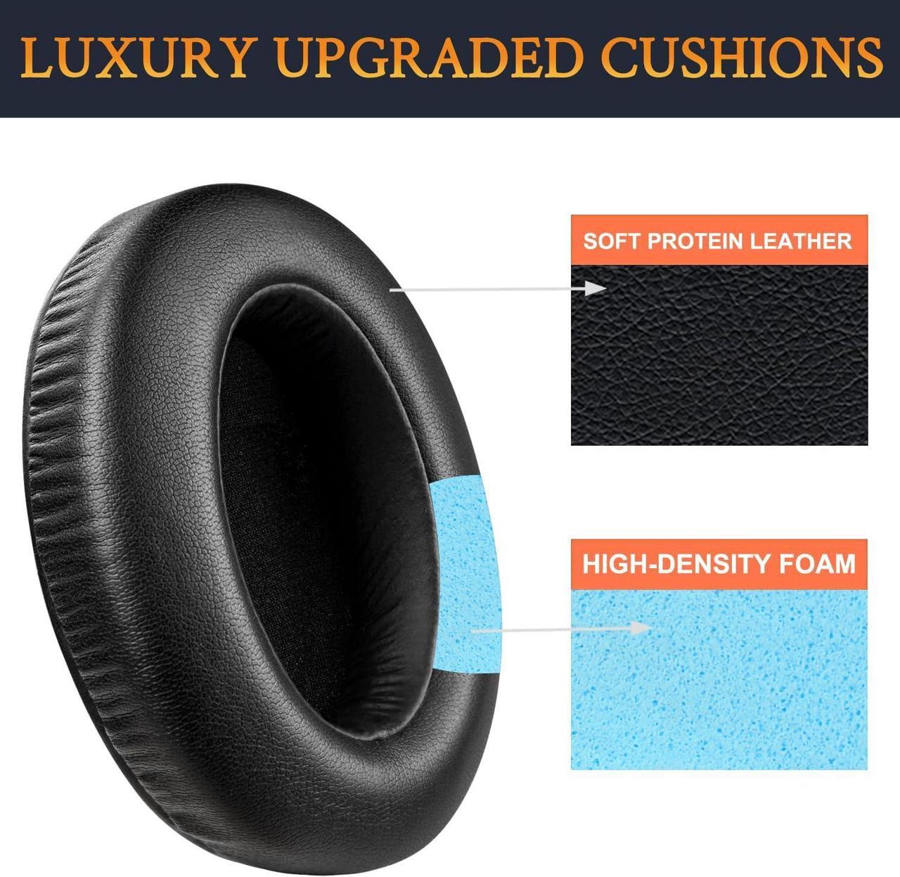 Alt view image 4 of 7 - Earpads Cushions Replacement for Sony WH-XB910 XB910N Extra Bass Noise Cancelling Headphones for Sony WHXB910N Wireless Headset Ear Pads with Noise Isolation Foam - XB910 PL Black