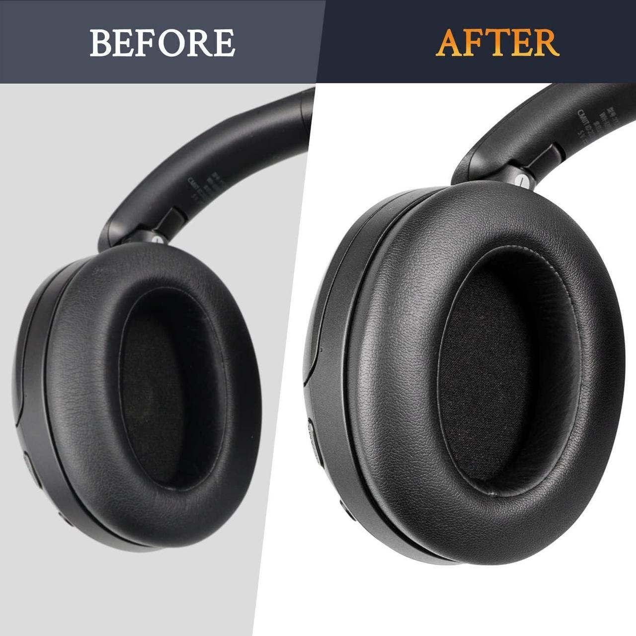 Alt view image 5 of 7 - Earpads Cushions Replacement for Sony WH-XB910 XB910N Extra Bass Noise Cancelling Headphones for Sony WHXB910N Wireless Headset Ear Pads with Noise Isolation Foam - XB910 PL Black