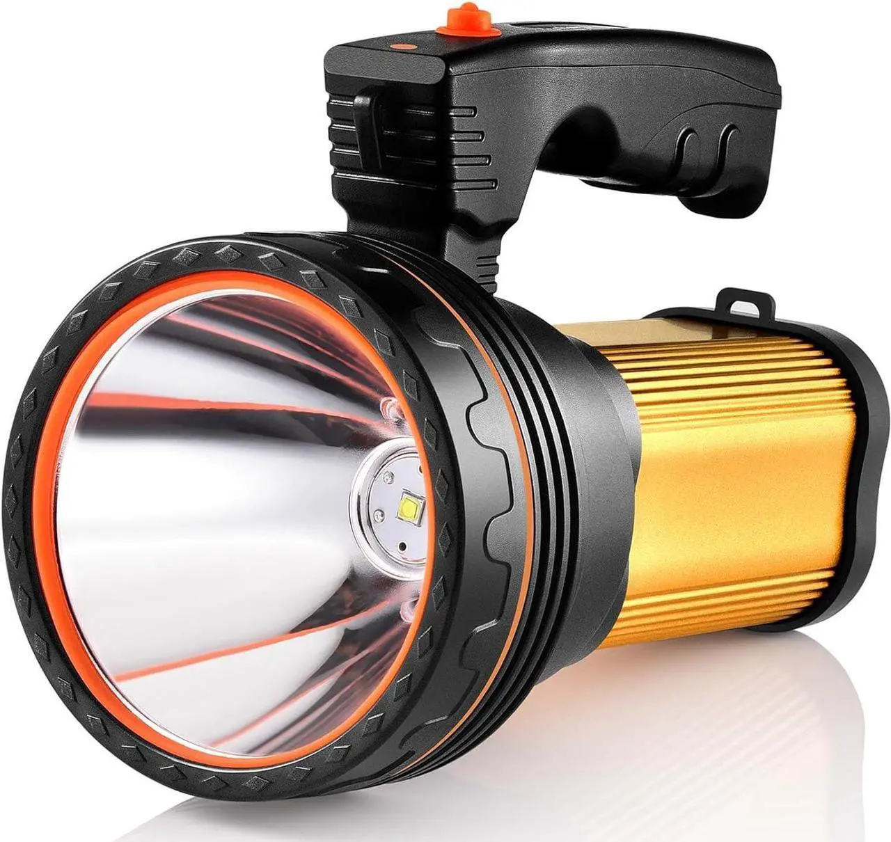 Main image of Flashlights High Lumens Rechargeable, 1000,000LM LED Rechargeable Flashlights, IP68 Waterproof Linterna Recargable, 10000mAh Long Lasting Flashlights for Home, Camping, Boat, Farm Use.(Gold)