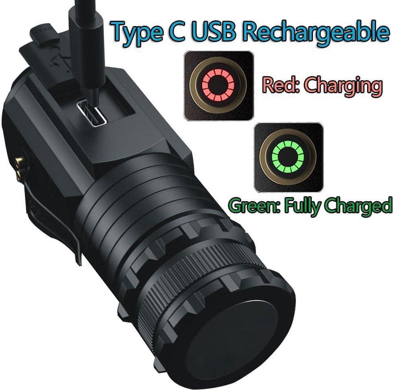 Alt view image 4 of 7 - X23 Mini LED Flashlight Type C USB Rechargeable Bright Small Torch 5 Modes Portable Pen Light Waterproof Long Battery Life with Tail Magnet Clip Battery for Outdoor EDC Carry Hiking