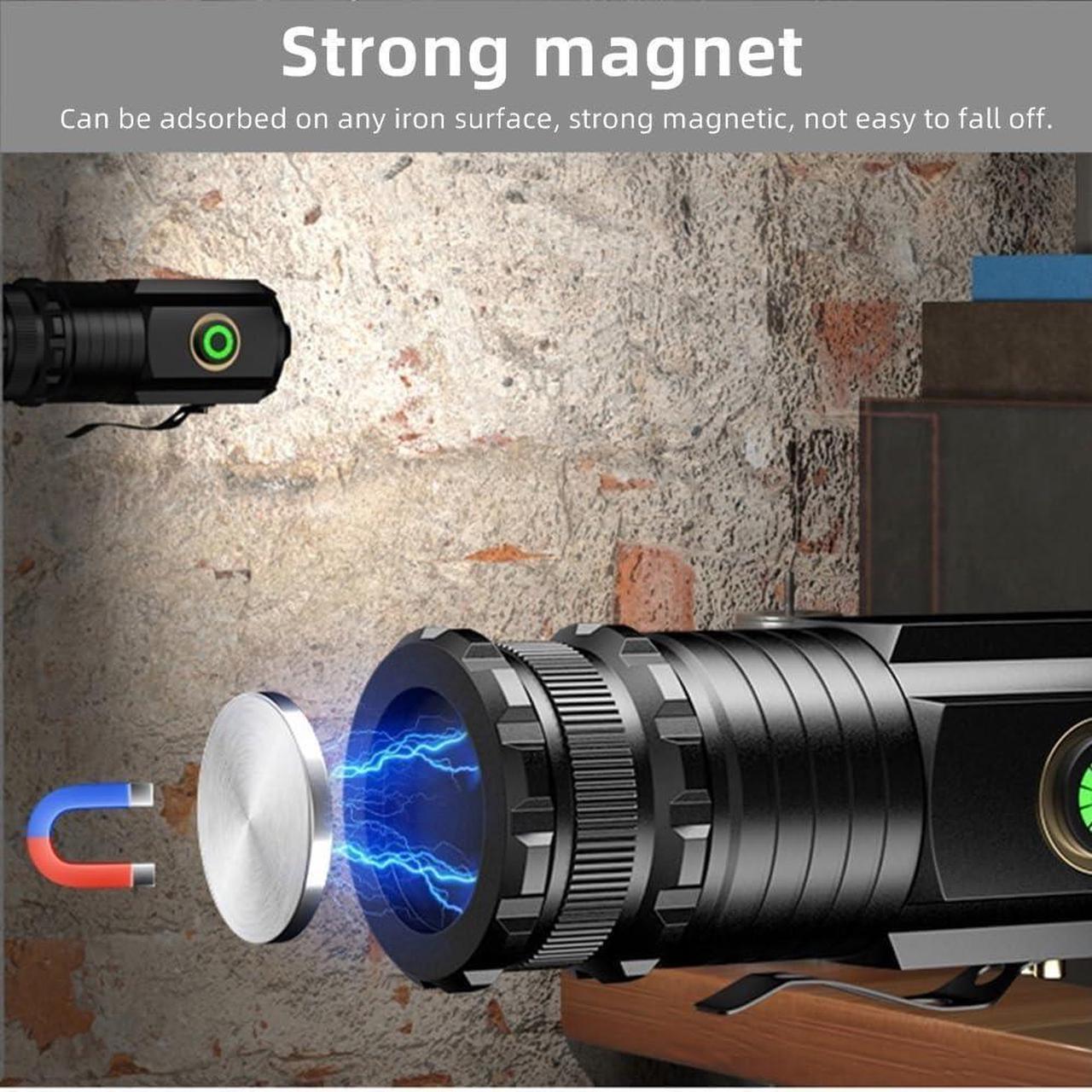 Alt view image 6 of 7 - X23 Mini LED Flashlight Type C USB Rechargeable Bright Small Torch 5 Modes Portable Pen Light Waterproof Long Battery Life with Tail Magnet Clip Battery for Outdoor EDC Carry Hiking