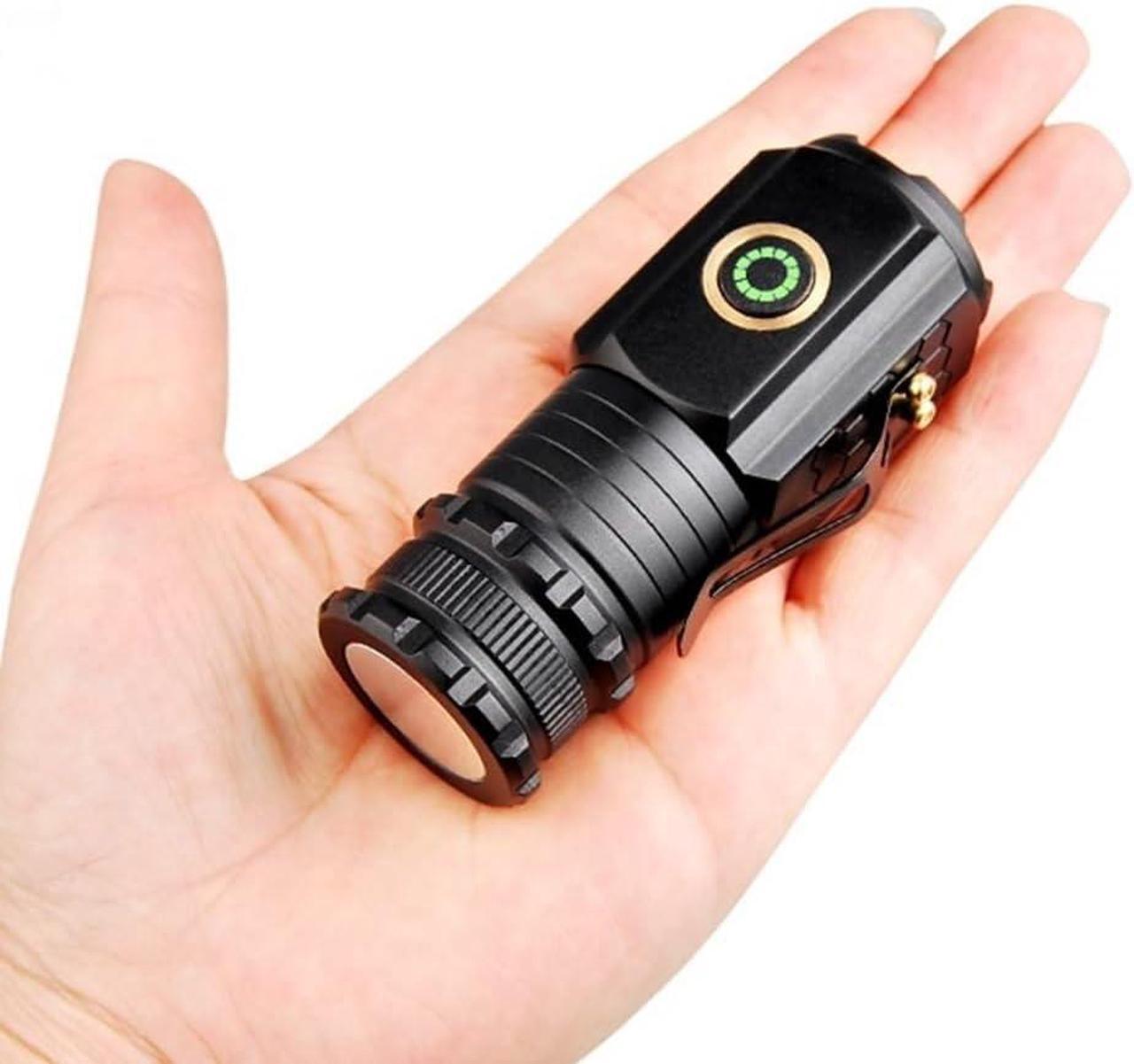 Alt view image 7 of 7 - X23 Mini LED Flashlight Type C USB Rechargeable Bright Small Torch 5 Modes Portable Pen Light Waterproof Long Battery Life with Tail Magnet Clip Battery for Outdoor EDC Carry Hiking