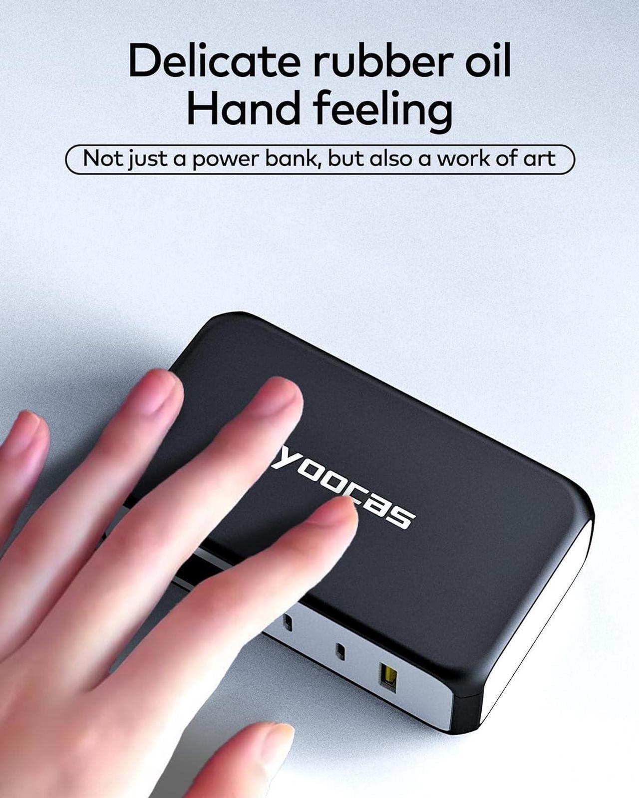 Alt view image 7 of 7 - Portable Power Bank 2in1 Hybrid Charger-10000mAh 45W Portable Charger with 65W Laptop Charger-USB C/A 3 Ports for Laptops MacBook  HP   iPhone iPad ect-Black & White