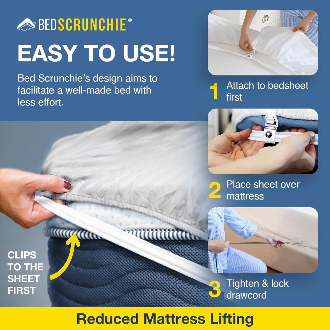 Alt view image 2 of 5 - Sheet Holder Straps - Heavy Duty Gripper Clips - Strengthened Parachute Cord - 360 Degree Bed Sheet Tightener - Strongest and Effective Extender - Fits All Mattress Sizes