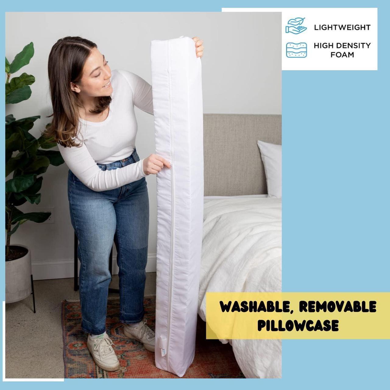 Alt view image 3 of 7 - The Original Bed Wedge | Gap Filler Between Your Headboard Mattress | Triangle Pillow Wedge | Bed Filler Wedge | Gap Headboard Filler | Gap Bed Stoppers | Dont Lose Your Pillow(Queen)