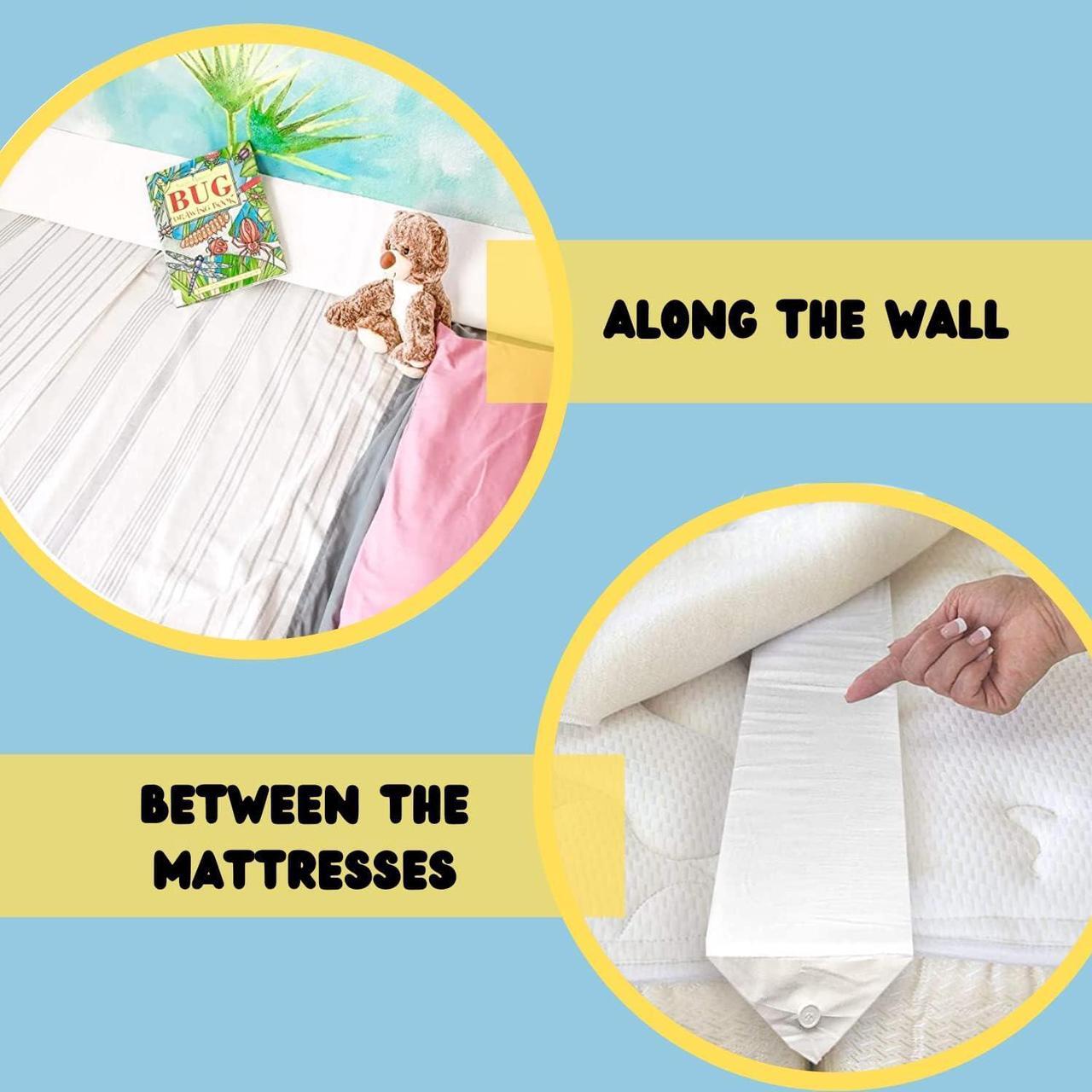Alt view image 5 of 7 - The Original Bed Wedge | Gap Filler Between Your Headboard Mattress | Triangle Pillow Wedge | Bed Filler Wedge | Gap Headboard Filler | Gap Bed Stoppers | Dont Lose Your Pillow(Queen)