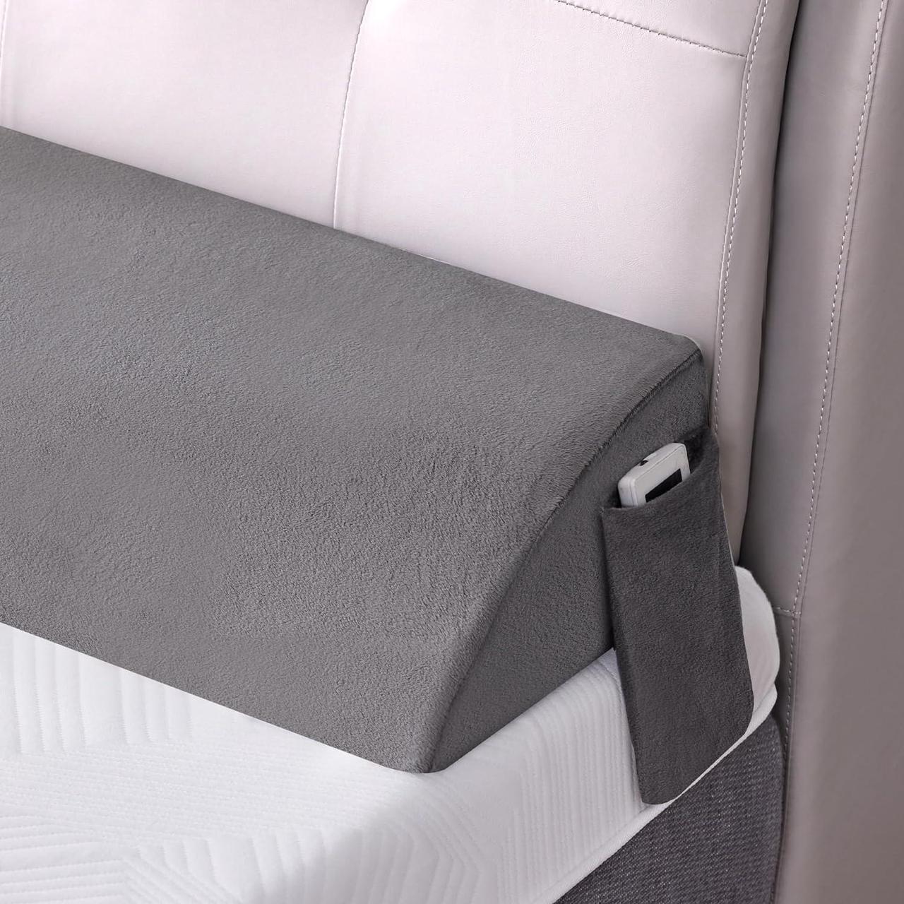 Main image of Wedge Pillow Headboard 76x10x6 Plus Bed Gap Filler King(0-7) Premium Quality Memory Foam Wedge Pillow for Back Pain Relief Stable Support Convenient Side Pockets Elevate Your Bed Comfort