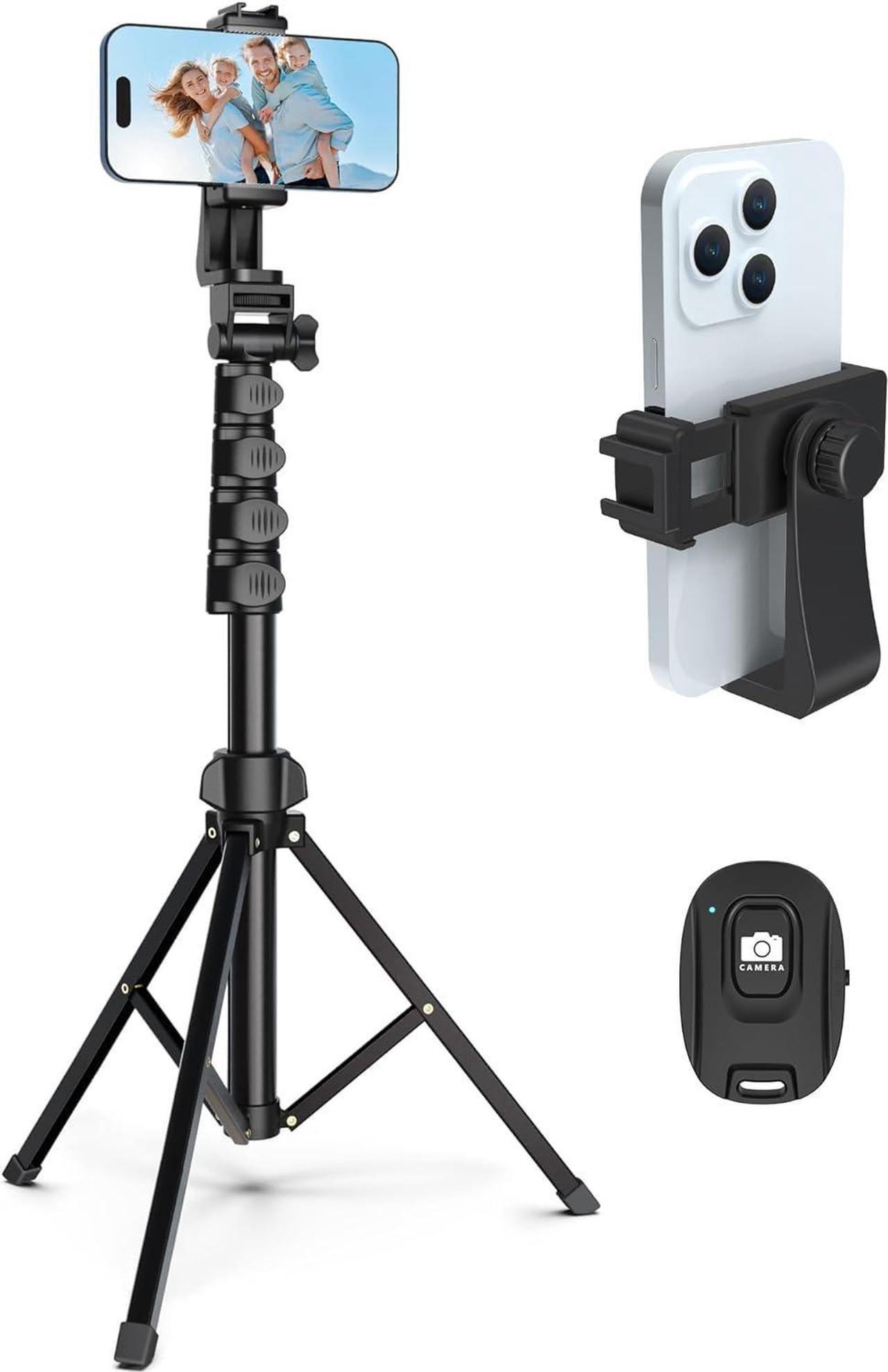 Main image of 64 Tripod for Cell Phone & Camera, Phone Tripod with Remote and Phone Holder, Portable Tripod for iPhone, Phone Tripod for Video Recording, Cell Phone Tripod Mount Stand for Cellphone