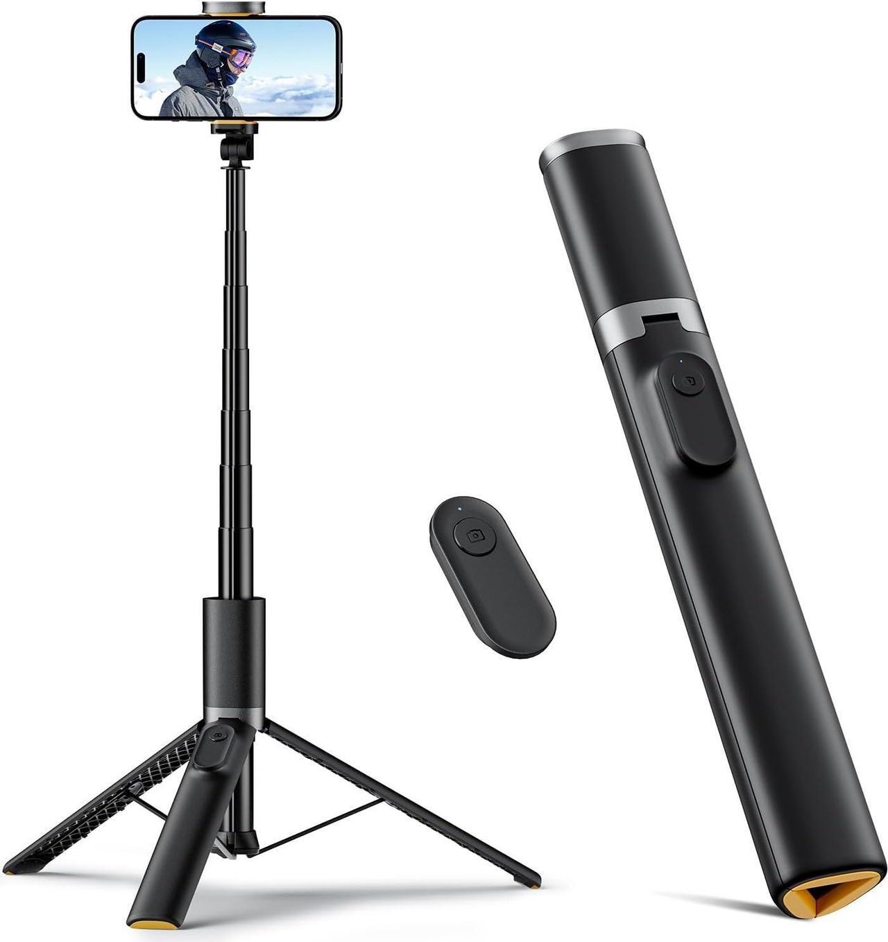 Main image of Phone Tripod 63 Portable Selfie Stick Tripod with Remote & iPhone Tripod Stand for Video Recording Travel Tripod for iPhone Cell Phone Tripod Compatible with iPhone 15/14/13 Pro Max/Android