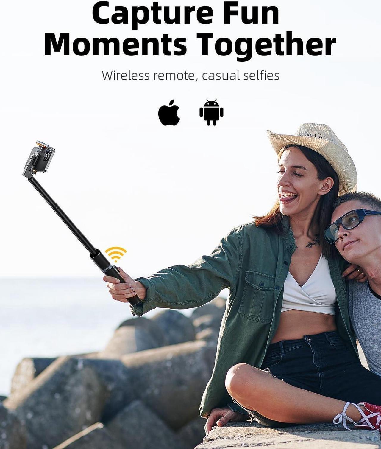 Alt view image 3 of 7 - Phone Tripod 63 Portable Selfie Stick Tripod with Remote & iPhone Tripod Stand for Video Recording Travel Tripod for iPhone Cell Phone Tripod Compatible with iPhone 15/14/13 Pro Max/Android