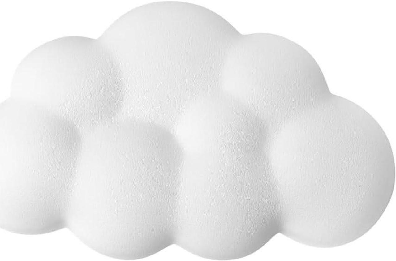 Main image of Cloud Wrist Rest Cushion for Mouse Ergonomic Soft PU Leather Memory Foam Wrist Pain Relief Mouse Wrist Support Pad with Anti-Skid Base for Office School Home Laptop & Computer Mouse (White)
