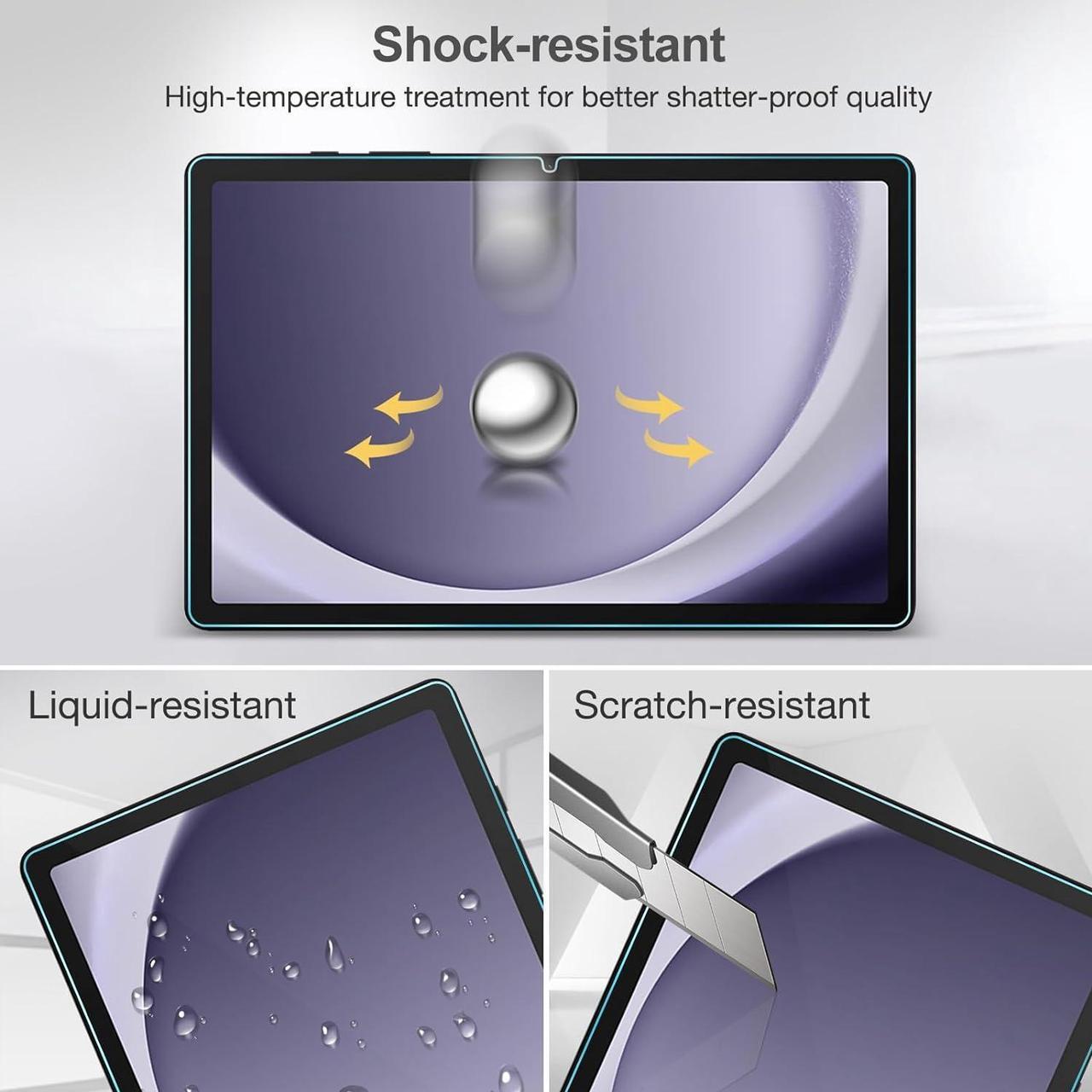 Alt view image 5 of 7 - 2 Pack Screen Protector for Galaxy Tab A9 Plus 11 Inch 2023 HD Tempered Glass 9H Film Guard for 11 Tab A9+ 5G Tablet (SM-X210/X216/X218)