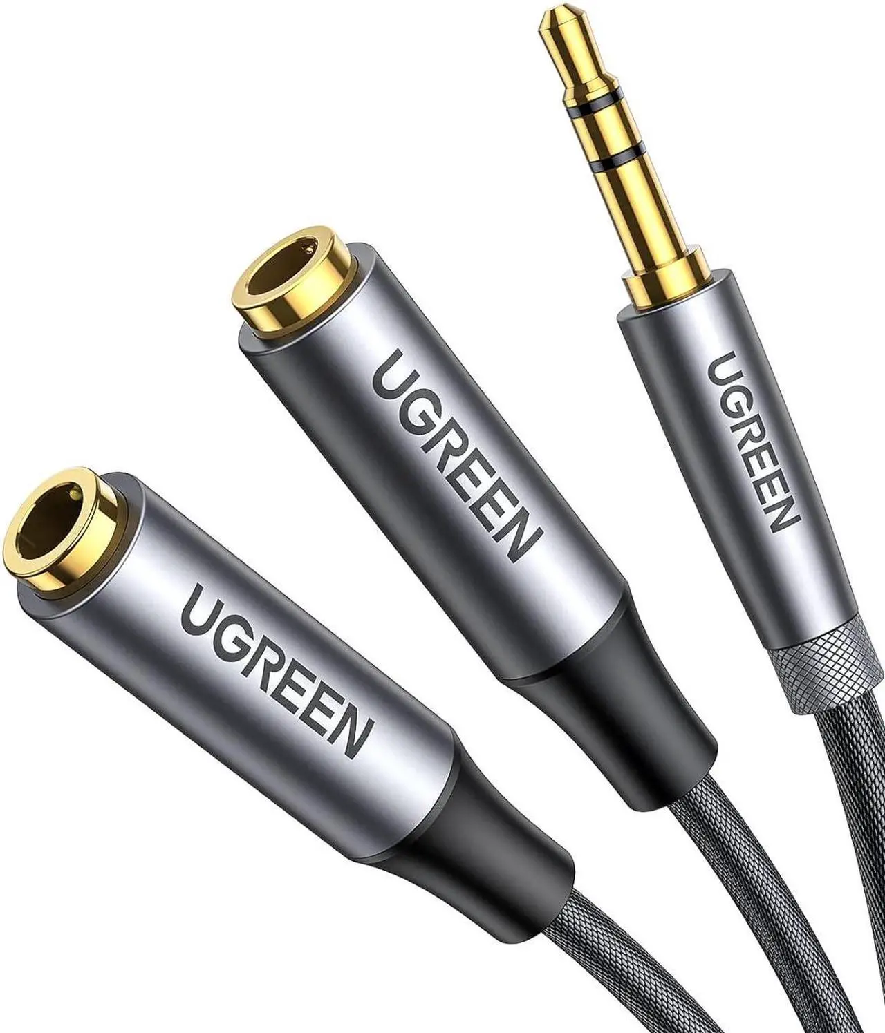 Main image of Headphone Splitter 3.5mm Aux Splitter 2 Female to 1 Male Audio Y Splitter Stereo Dual Headphone Adapter Compatible with MacBook iPad PC Tablet Laptop TV Phone PS4 Speaker