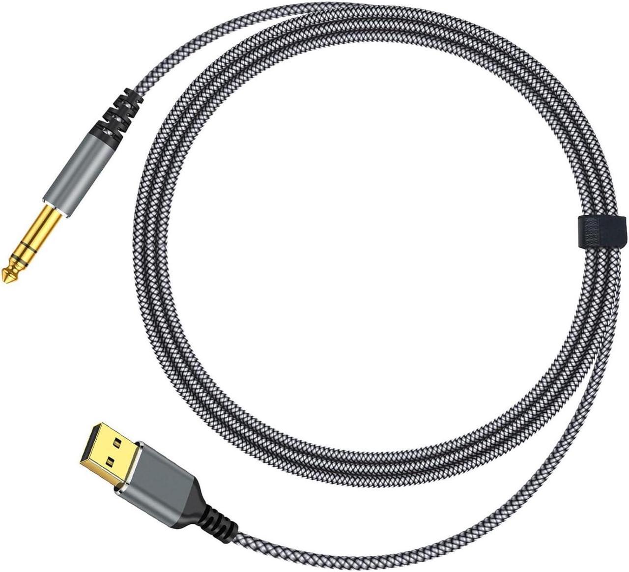Alt view image 7 of 7 - USB to 1/4 TRS Stereo Audio Cable 6.6FT USB A to 6.35mm 1/4 inch Male Audio Adapter for Laptop Windows PC Amplifier Speaker Headphones Note: NOT Applicable to Recording Truck TV USB Ports