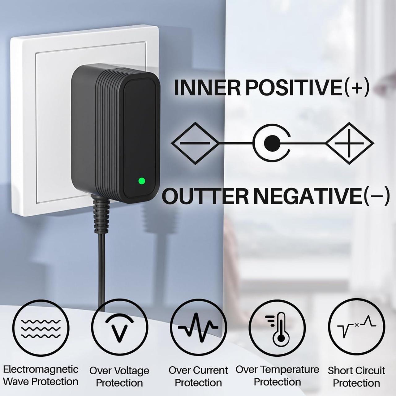 Alt view image 7 of 7 - 15V DC Power Supply DC 15V Power Cord 15V 1A Charger with 10 Interchangeable Jacks Universal Adapter for 100mA 200mA 300mA 400mA 500mA 600mA 700mA 800mA 900mA 1000mA Equipment 15 Volt Power Supply